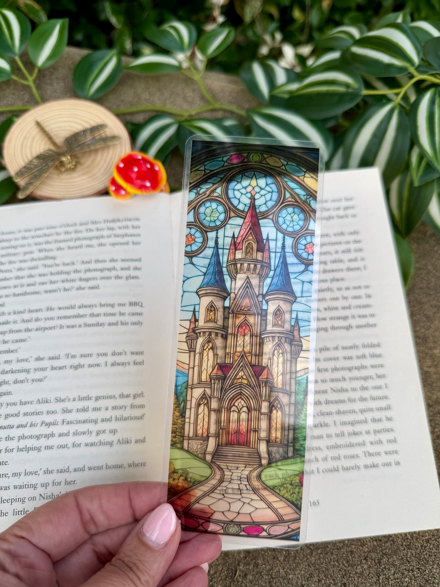 Stained Glass Style Fairytale Castle Bookmark