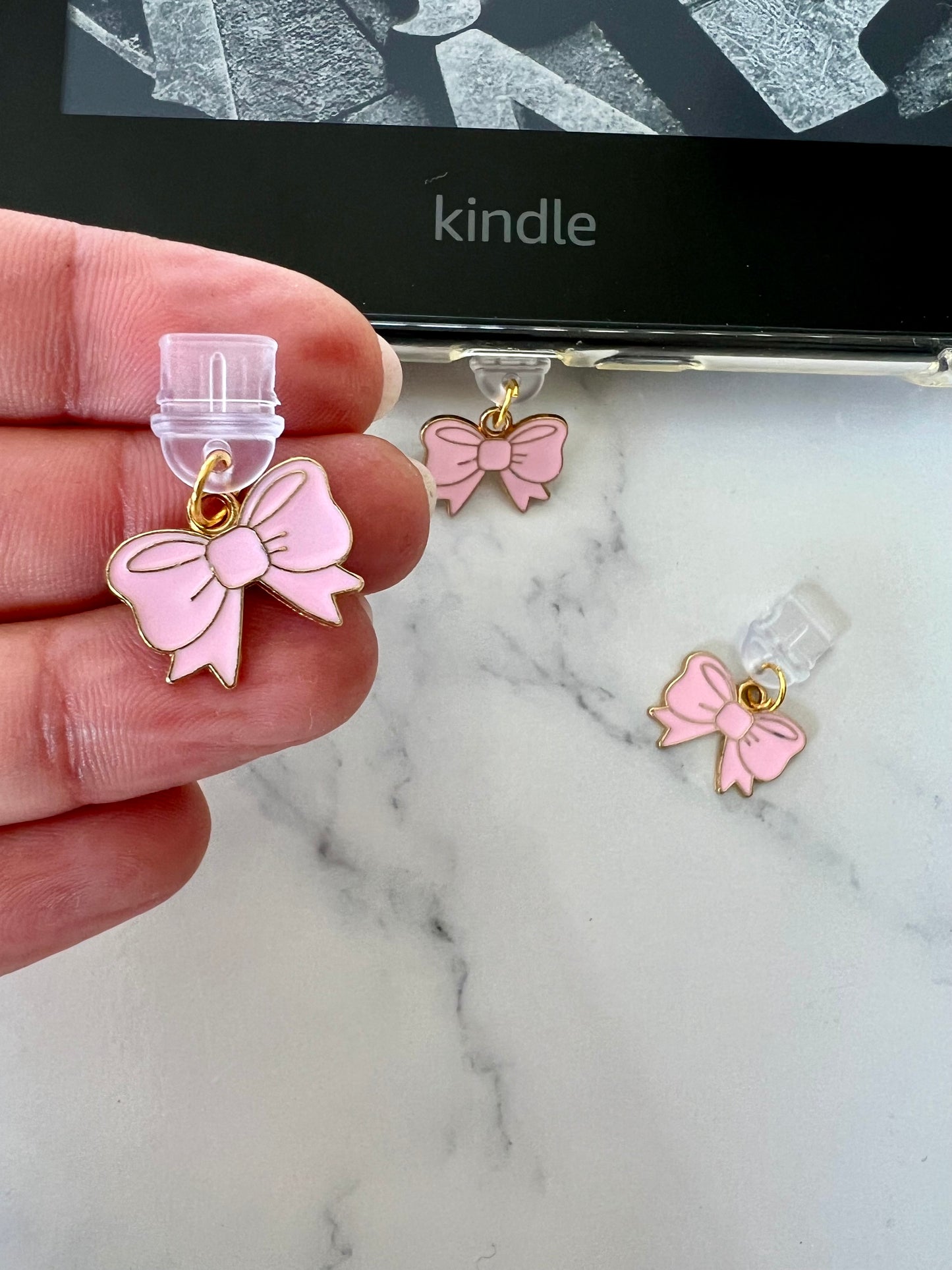 Kindle / E-Reader Charm Coquette Pink Bow
