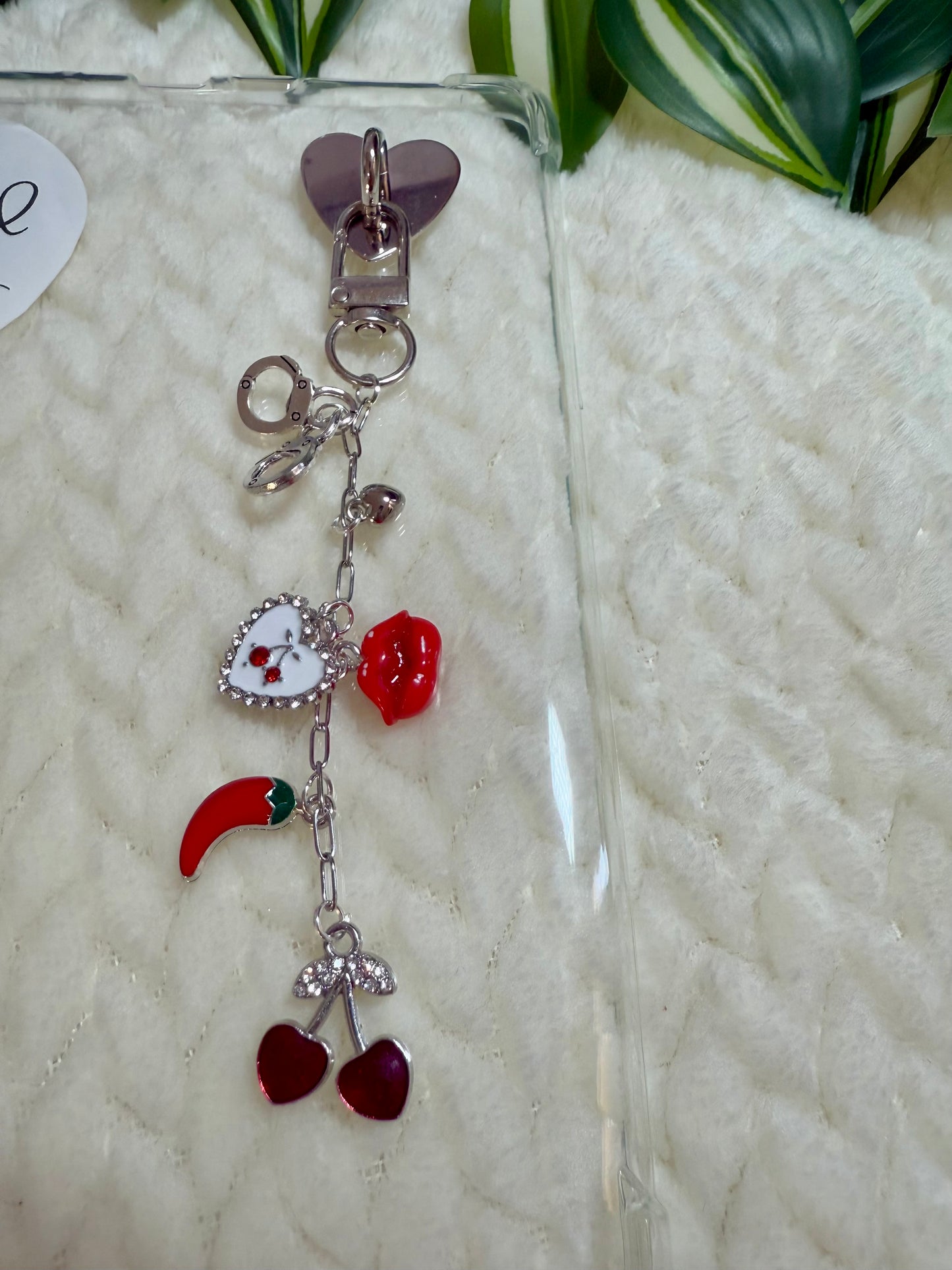 Kindle / E-Reader Charm Chain - Silver Spicy Readers