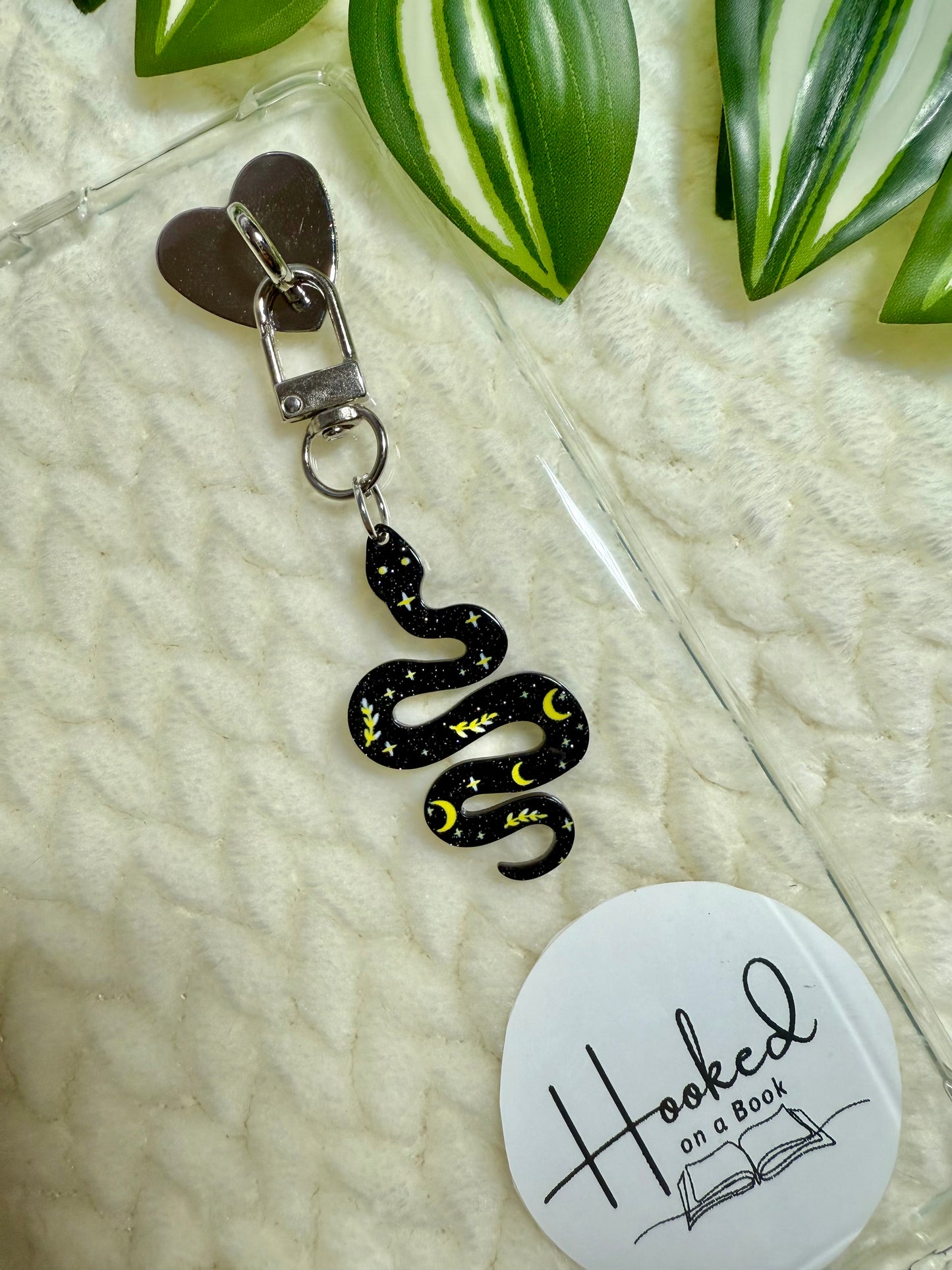 Kindle / E-Reader Charm Clip On - Celestial Snake