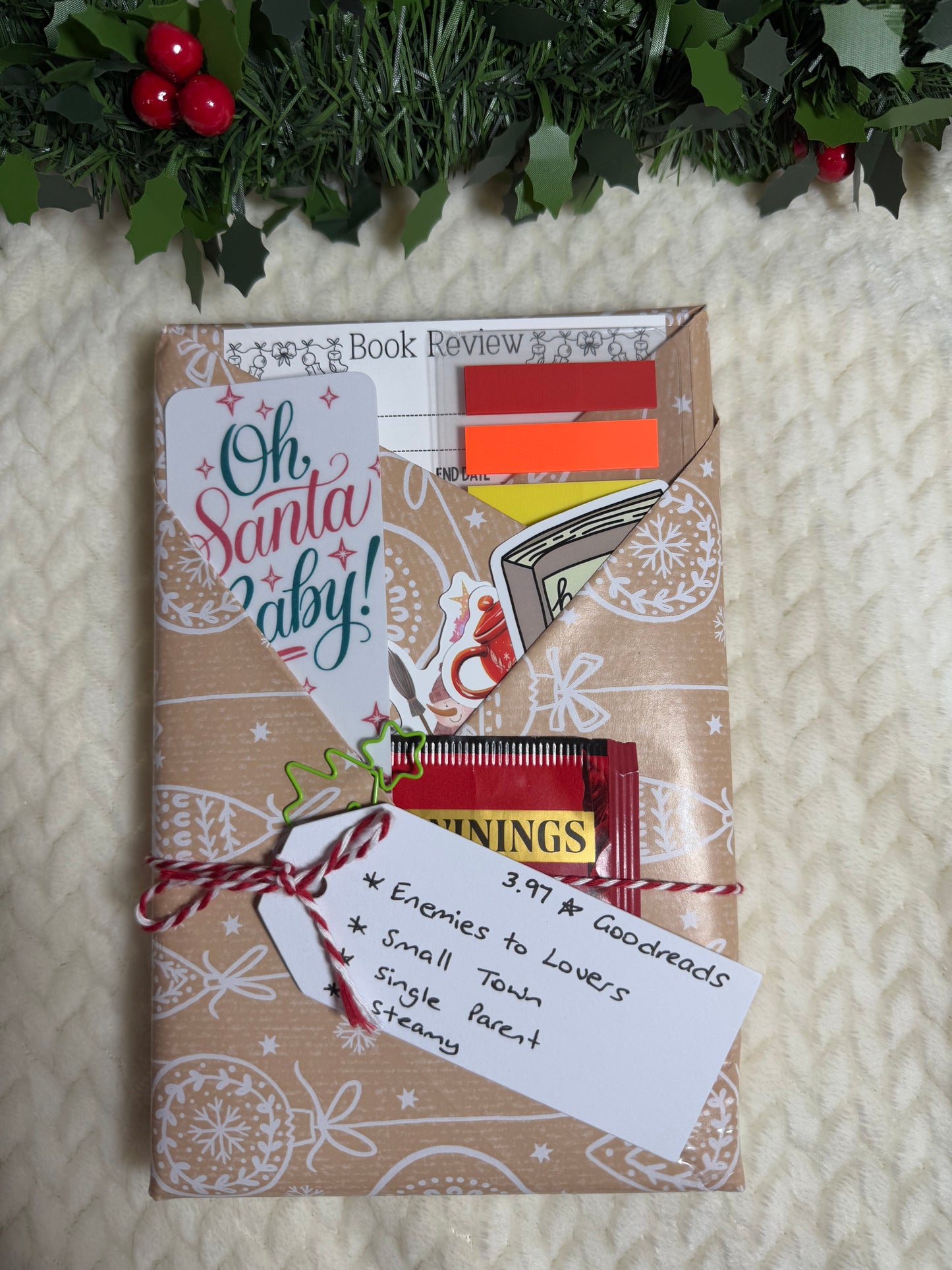 Christmas Blind Date with a Book - with bookish accessories