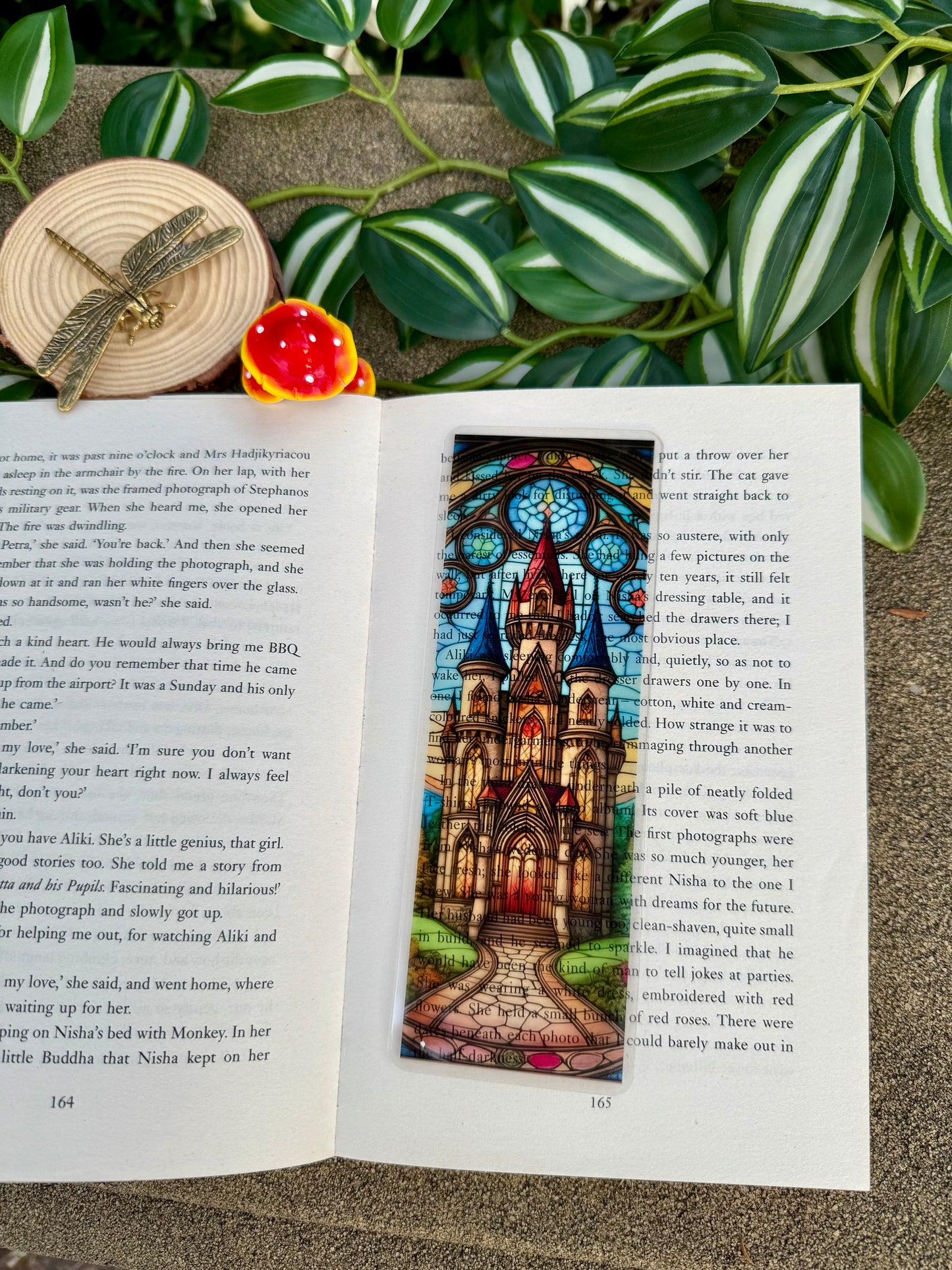 Stained Glass Style Fairytale Castle Bookmark