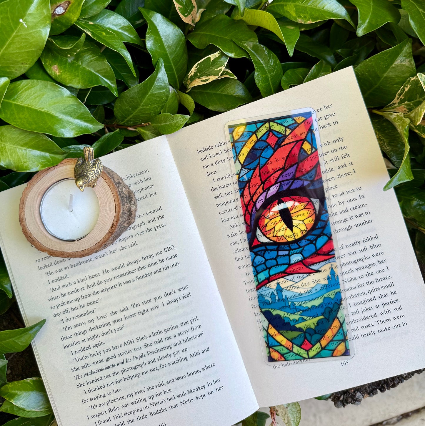 Stained Glass Style Dragon Eye Bookmark