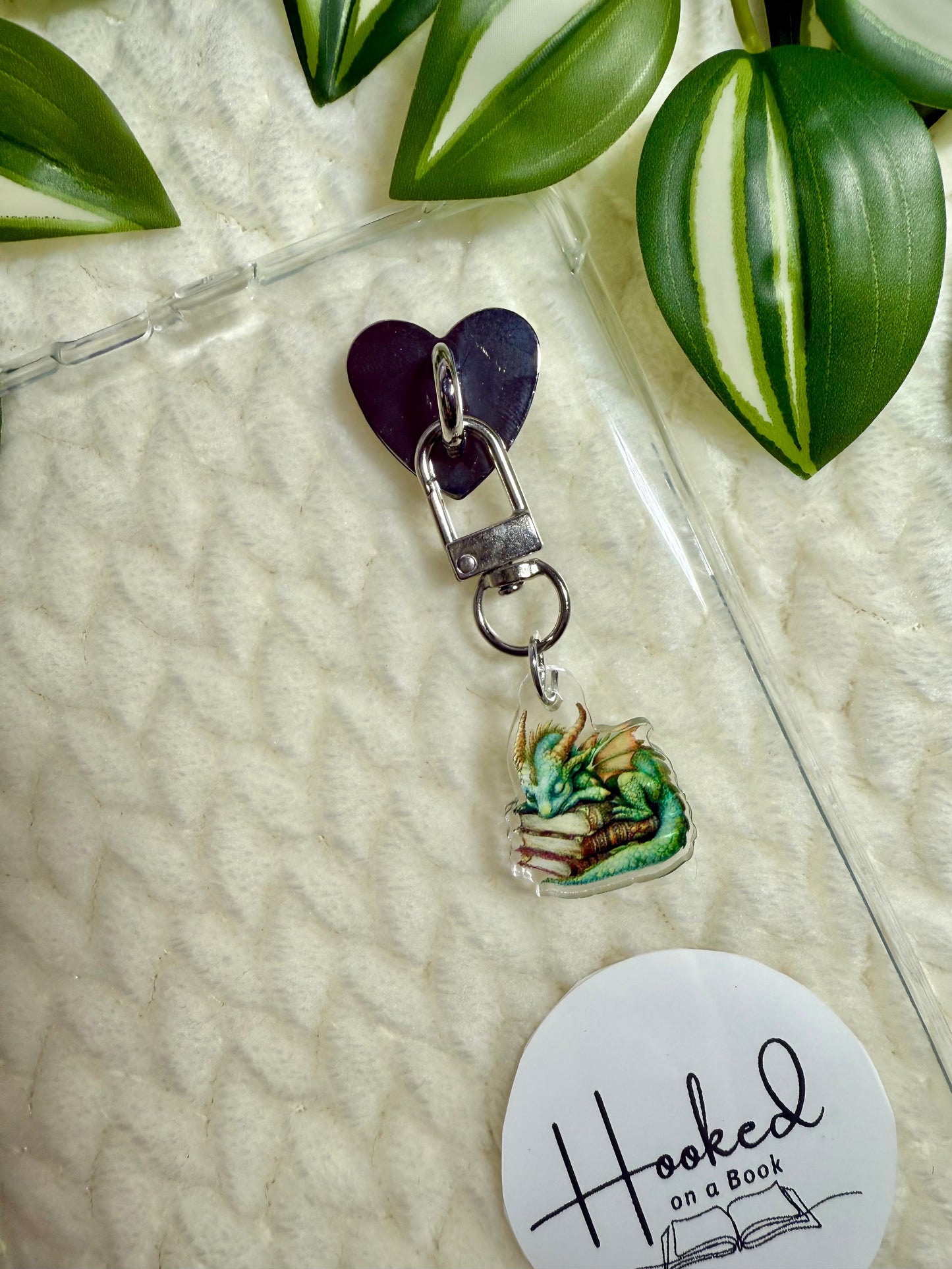 Kindle / E-Reader Charm Clip On - Book Dragon