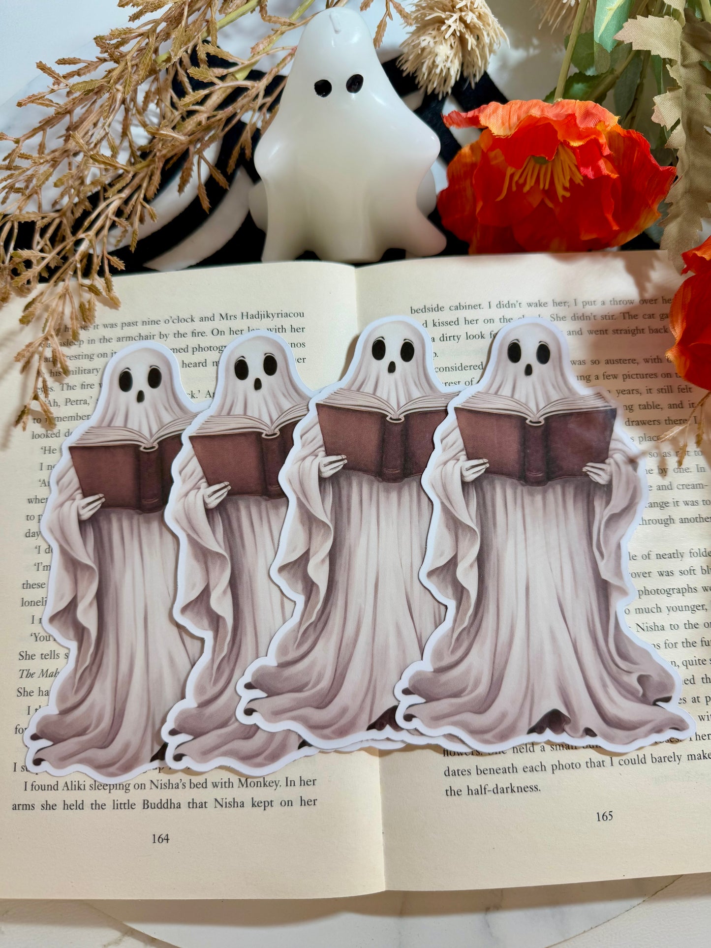 Reading Ghost Die Cut Bookmark