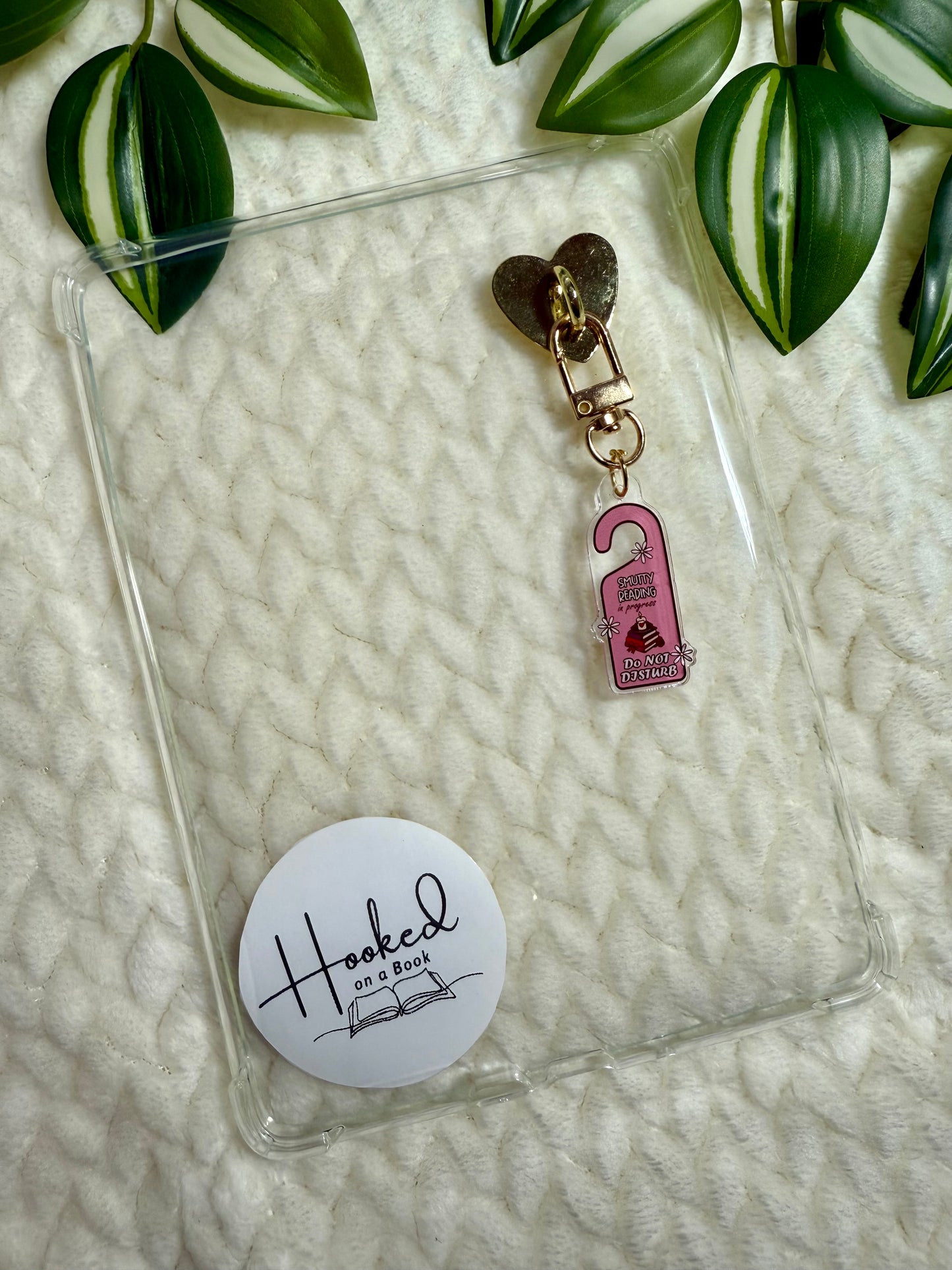 Kindle / E-Reader Charm Clip On - Do Not Disturb