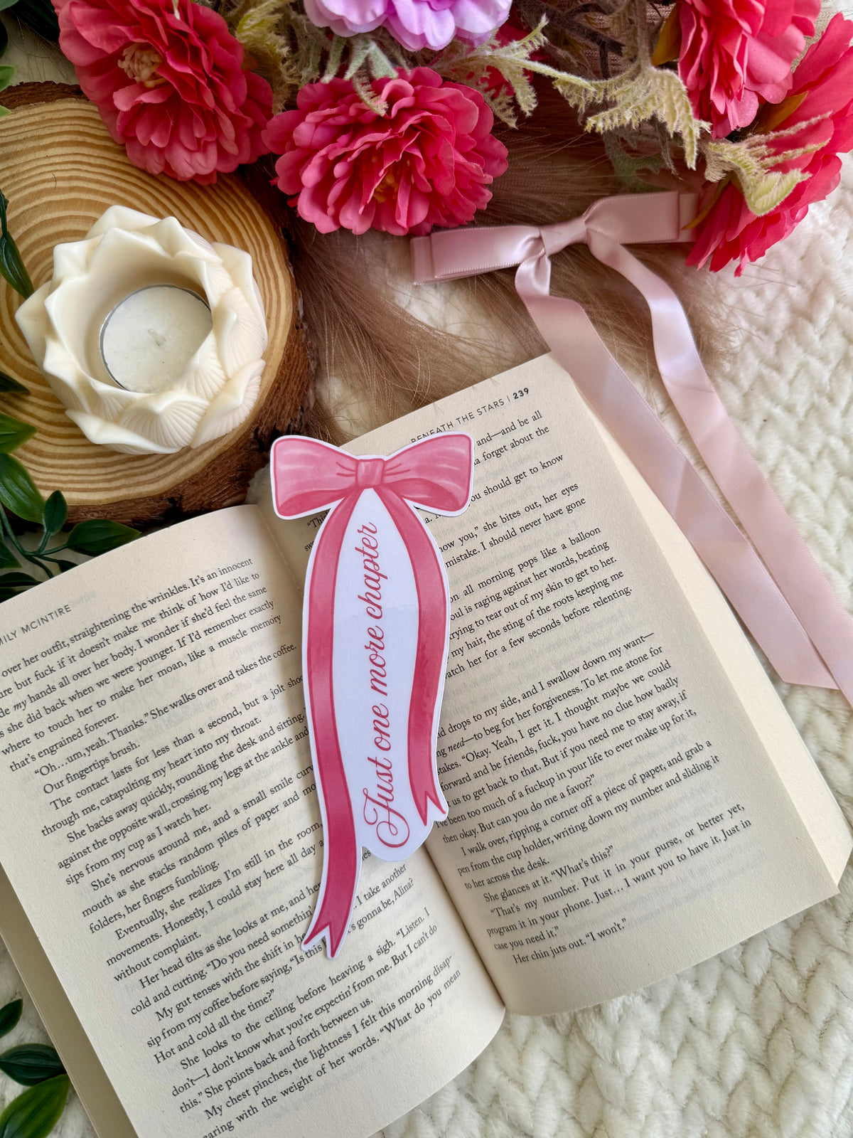 Coquette Bow Die Cut Bookmark
