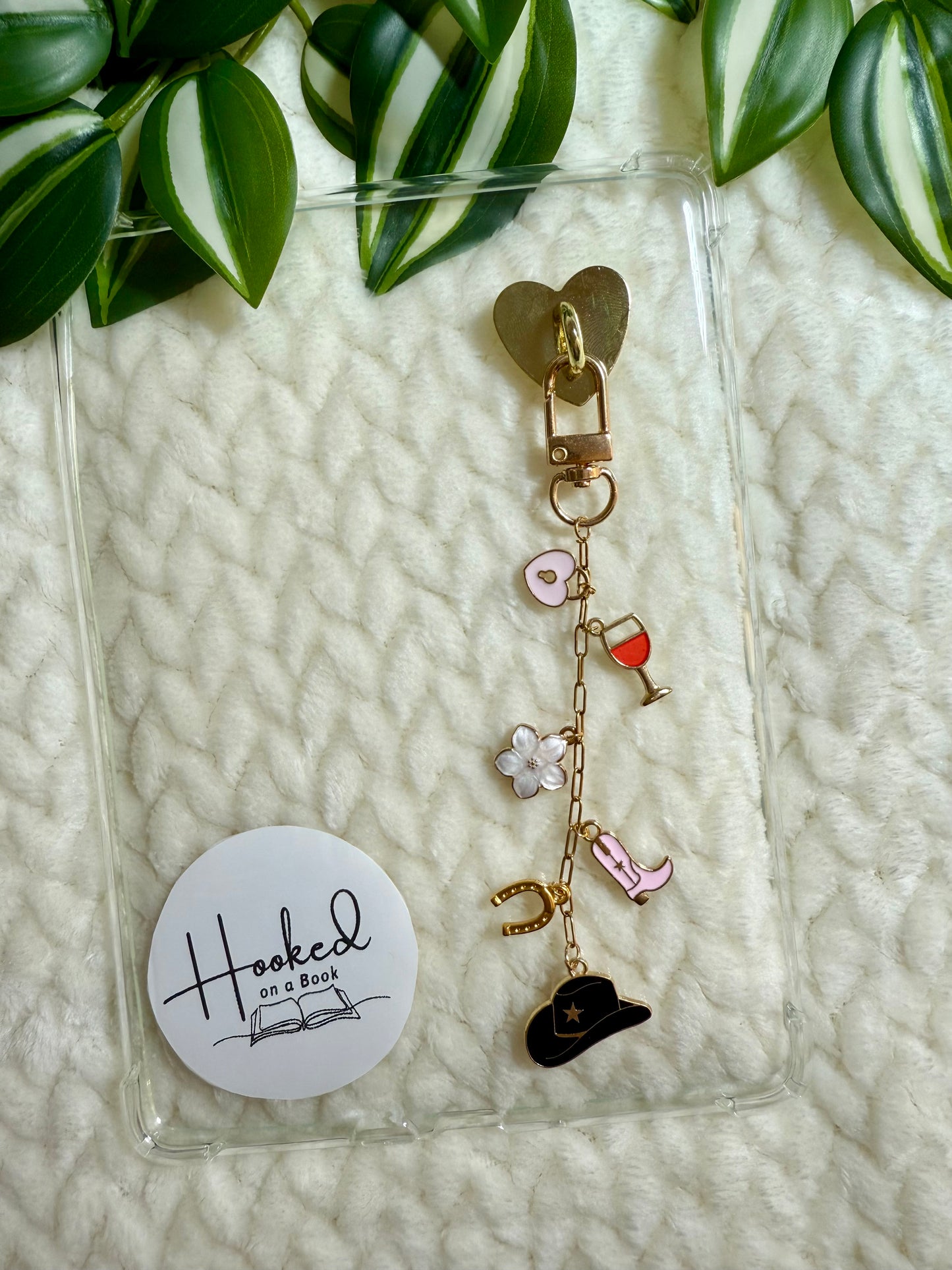 Kindle / E-Reader Charm Chain - Cowboy Romance