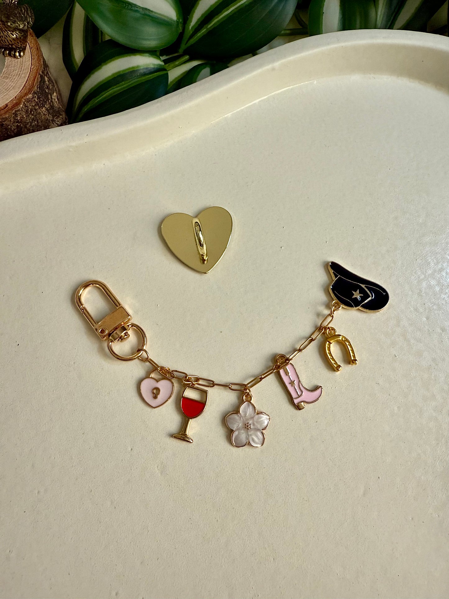 Kindle / E-Reader Charm Chain - Cowboy Romance