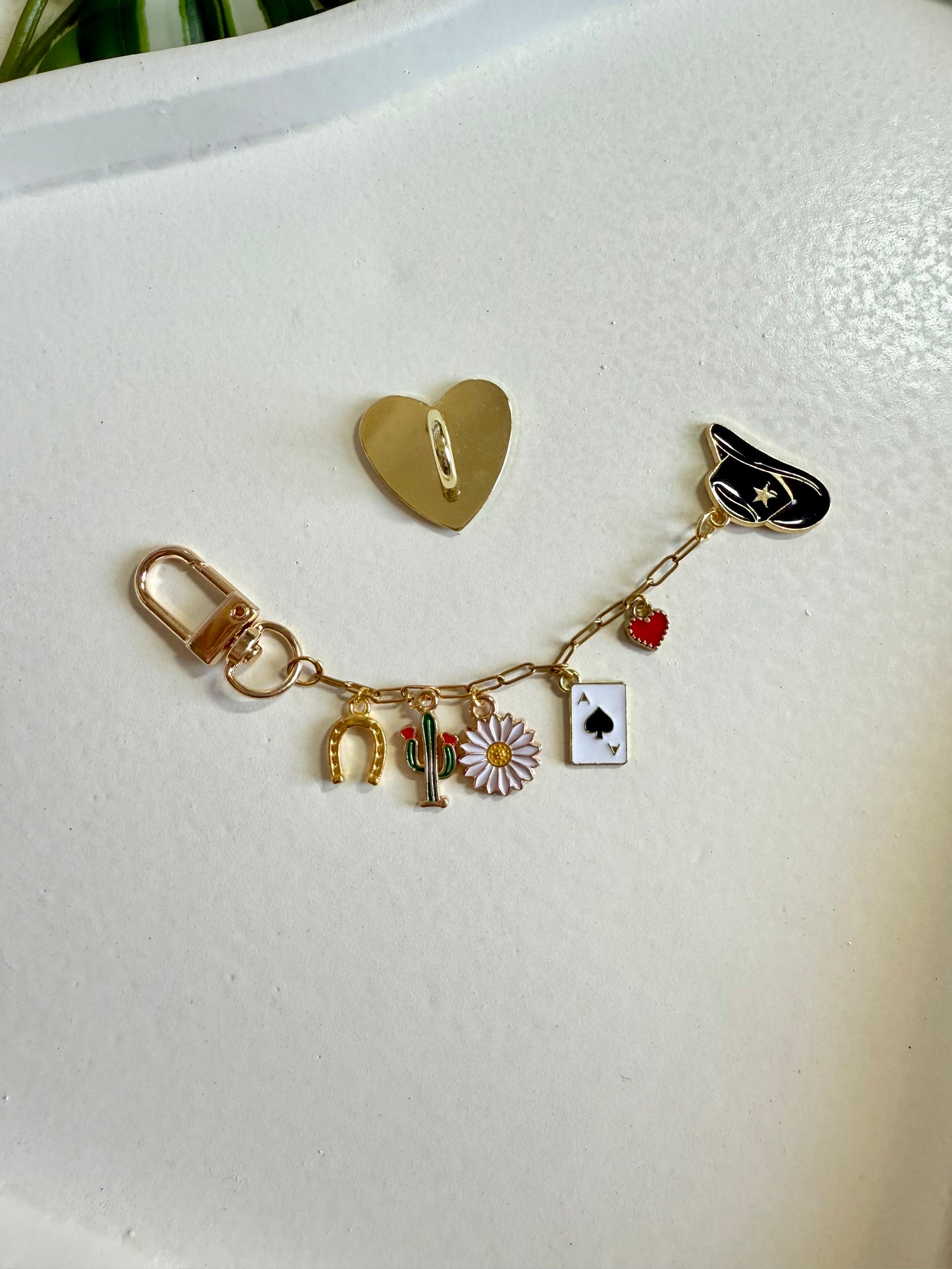 Kindle / E-Reader Charm Chain - Black Cowboy Romance