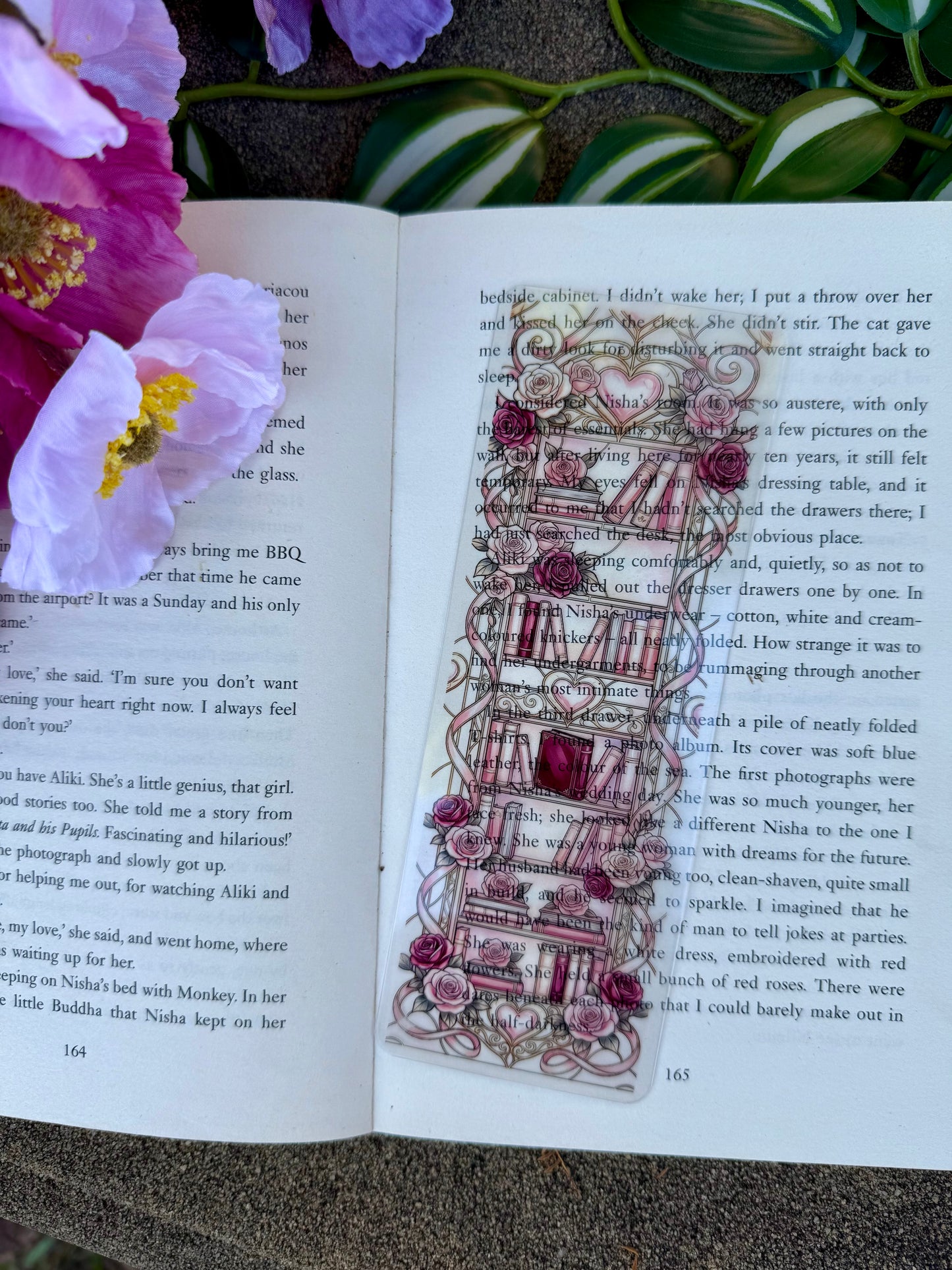 Stained Glass Romance Lovers Bookshelf Bookmark