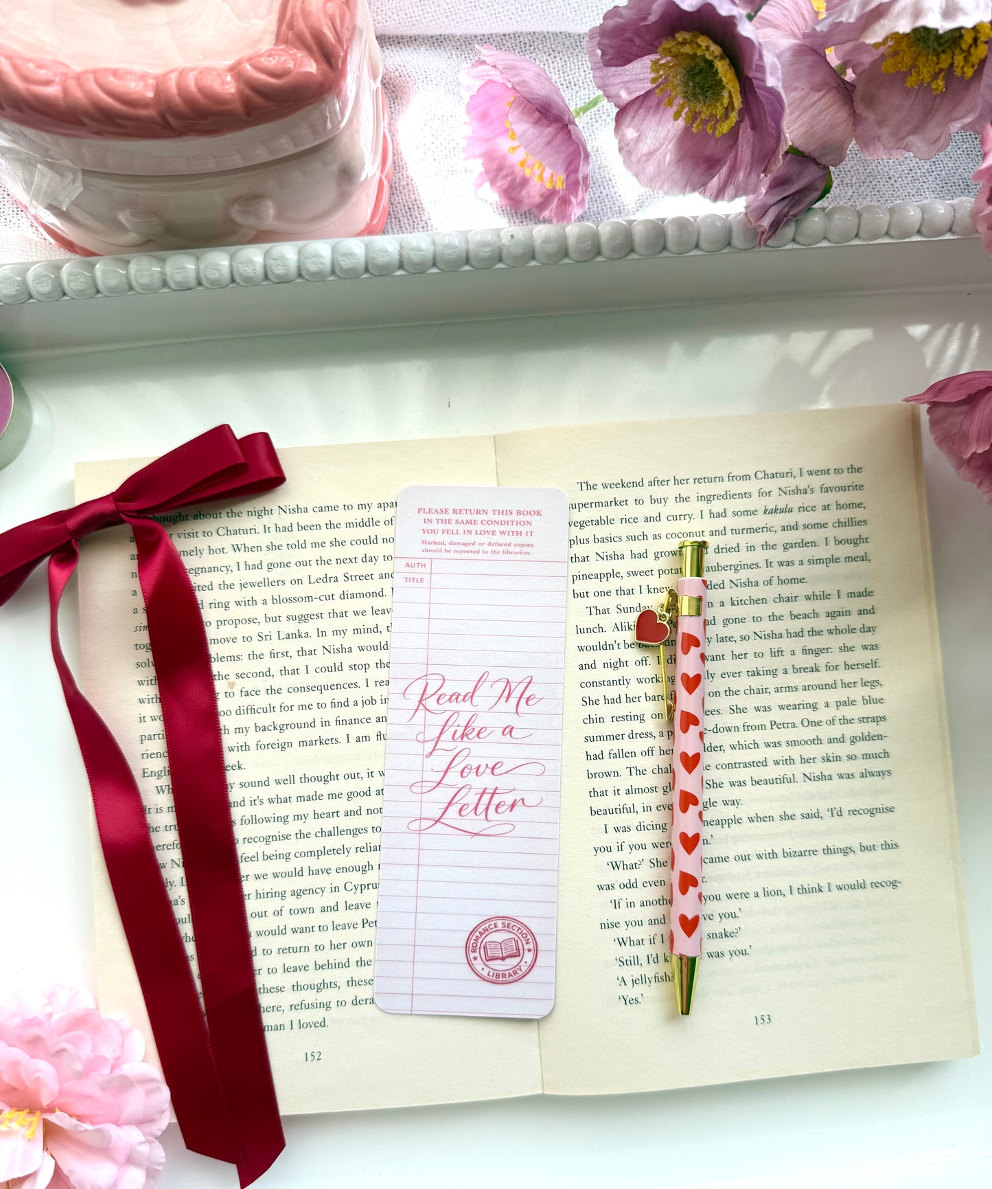 Library Card Love Letter Bookmark
