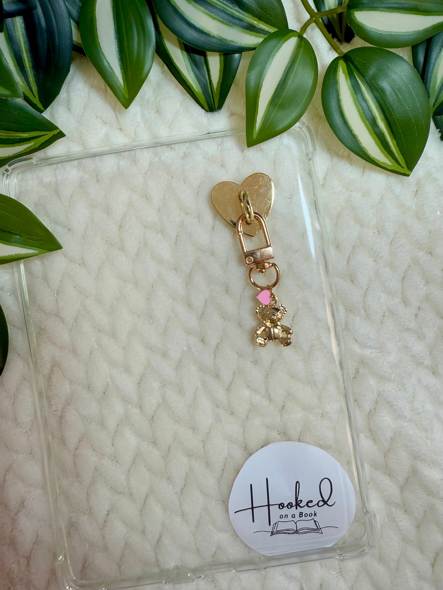Kindle / E-Reader Charm Clip On - Coquette Bear