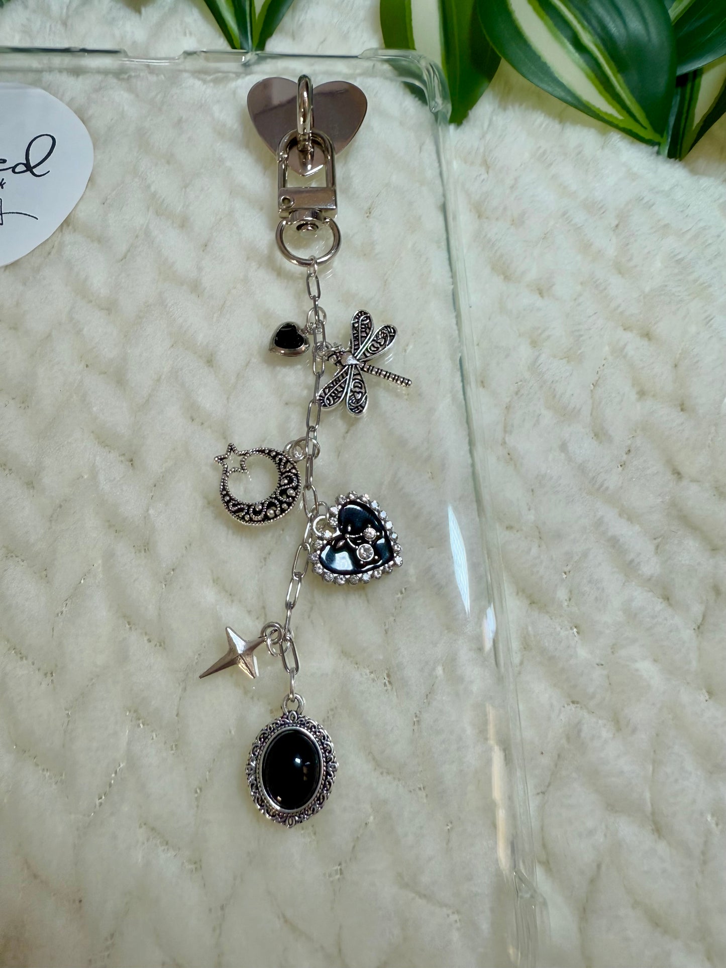 Kindle / E-Reader Charm Chain - Silver Vintage Charm