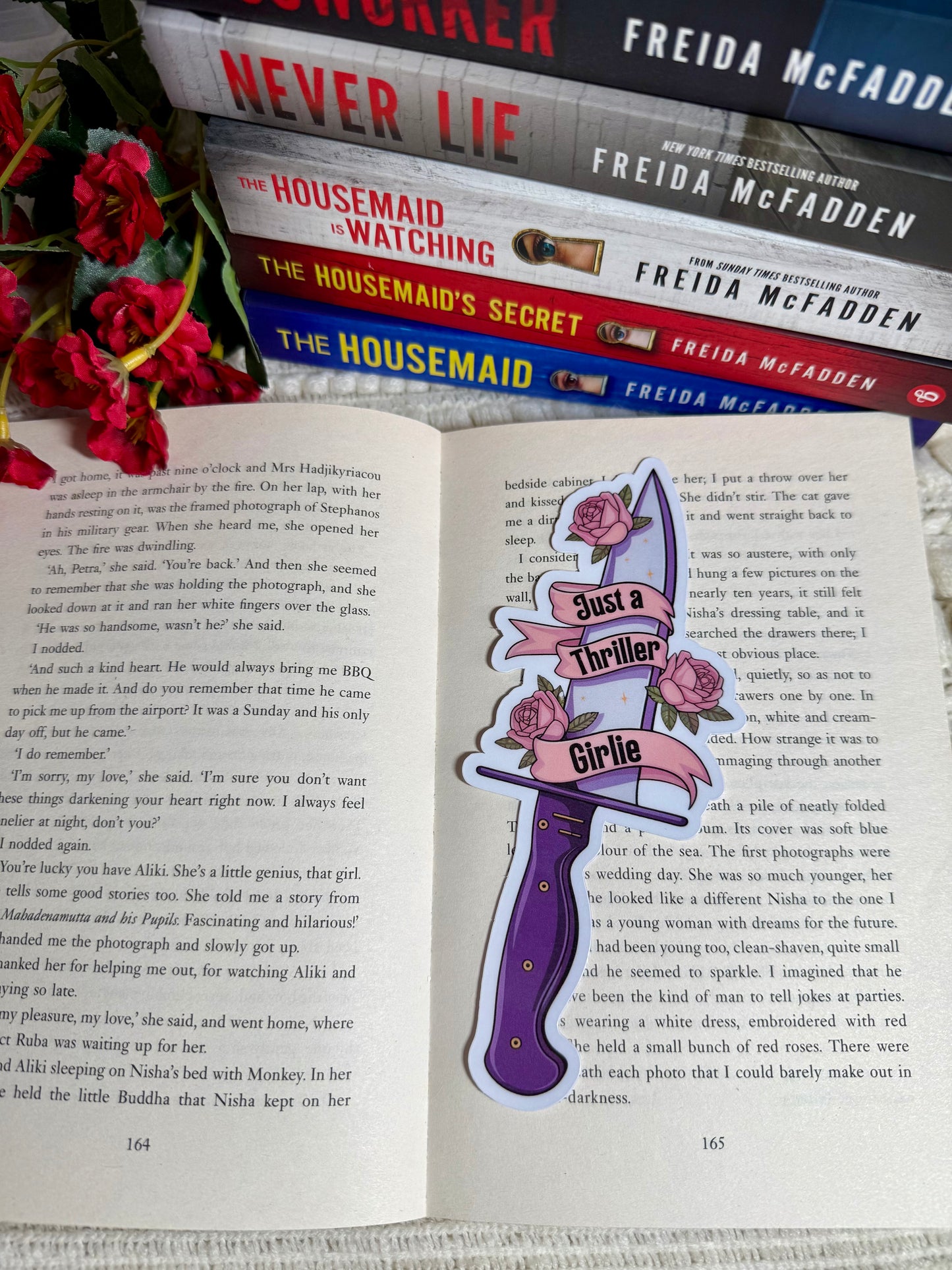 Just a Thriller Girlie Die Cut Bookmark