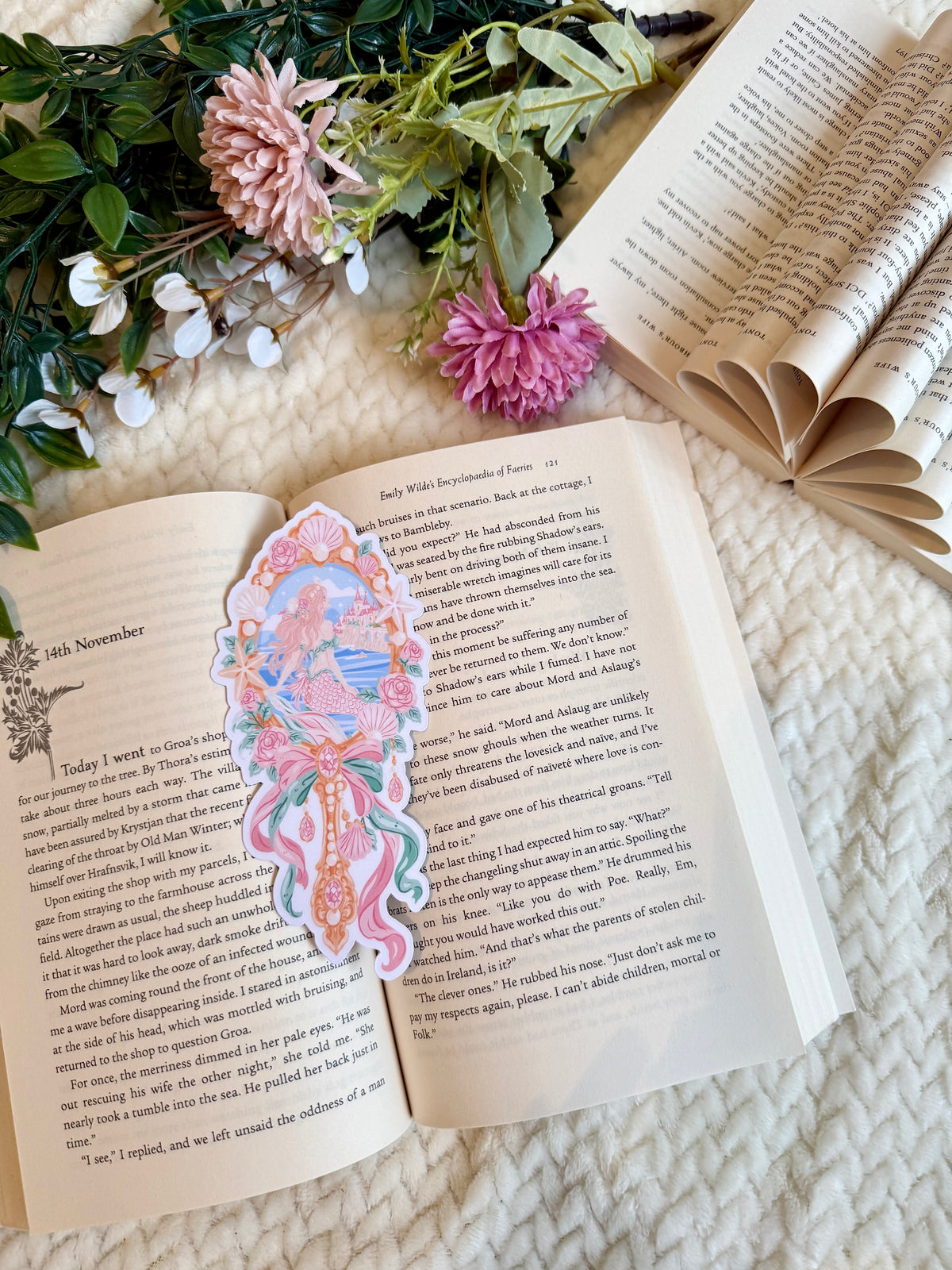 Enchanted Mermaid Mirror Die Cut Bookmark