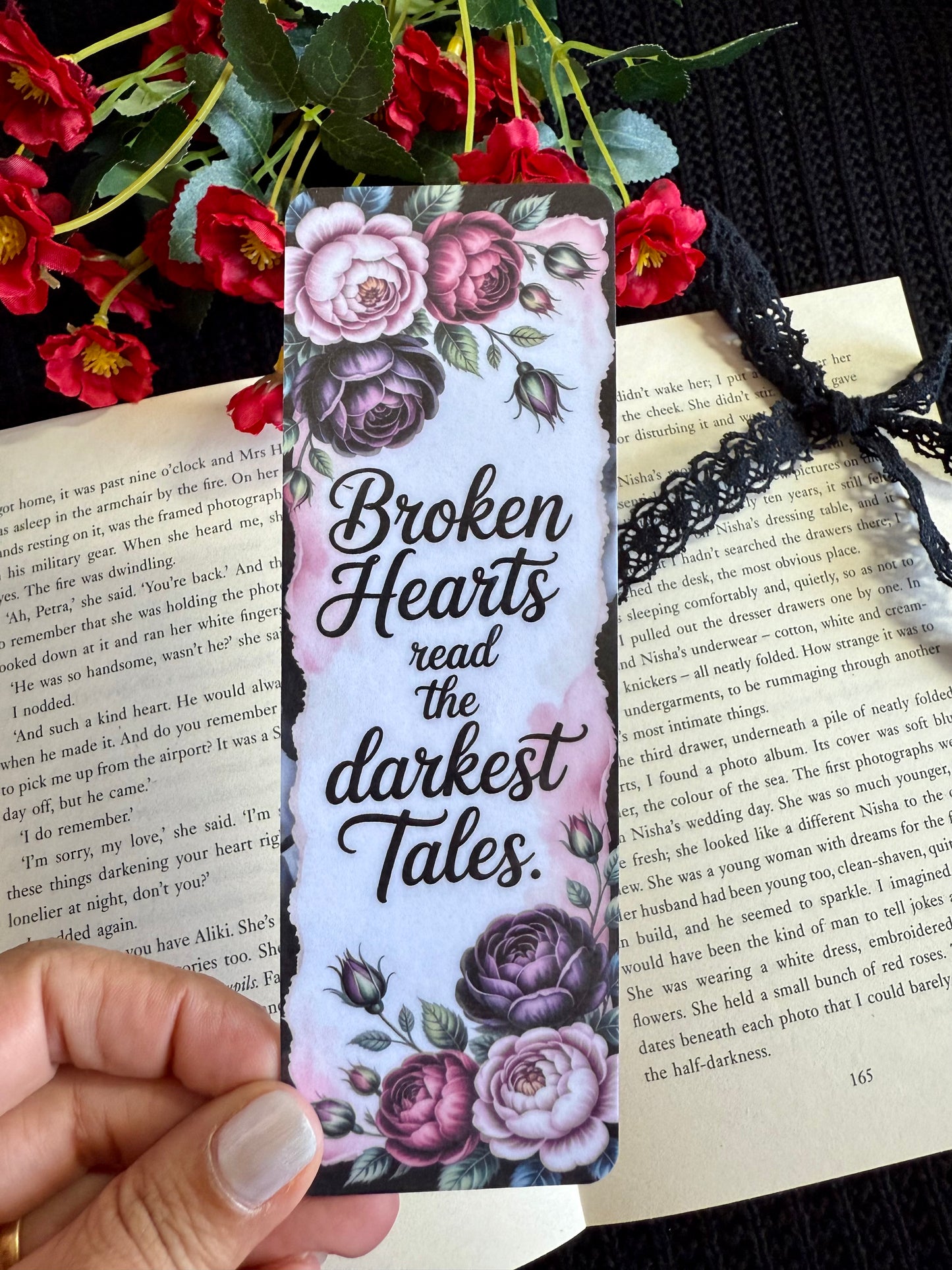 Broken Hearts Read the Darkest Tales Bookmark