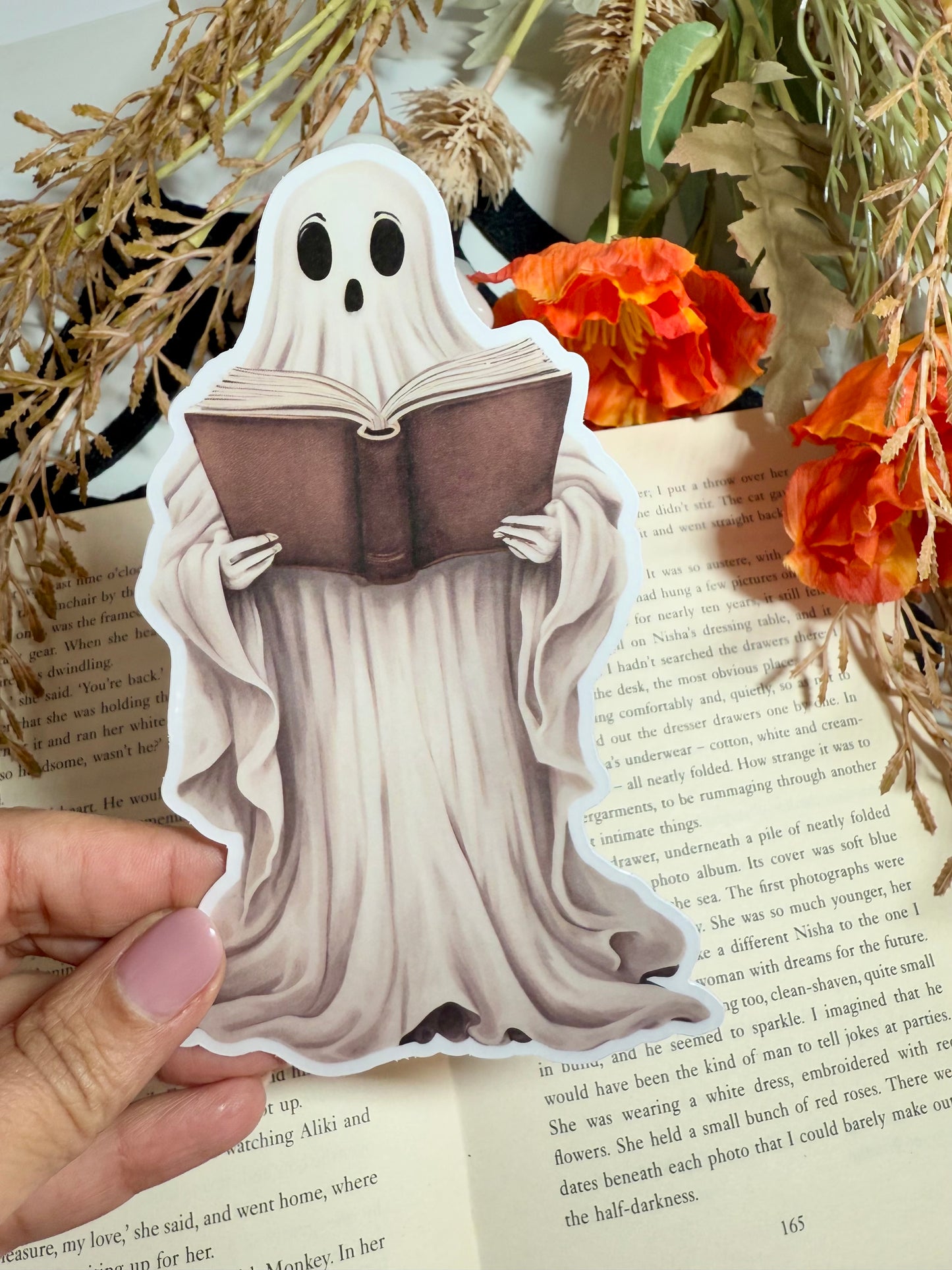 Reading Ghost Die Cut Bookmark