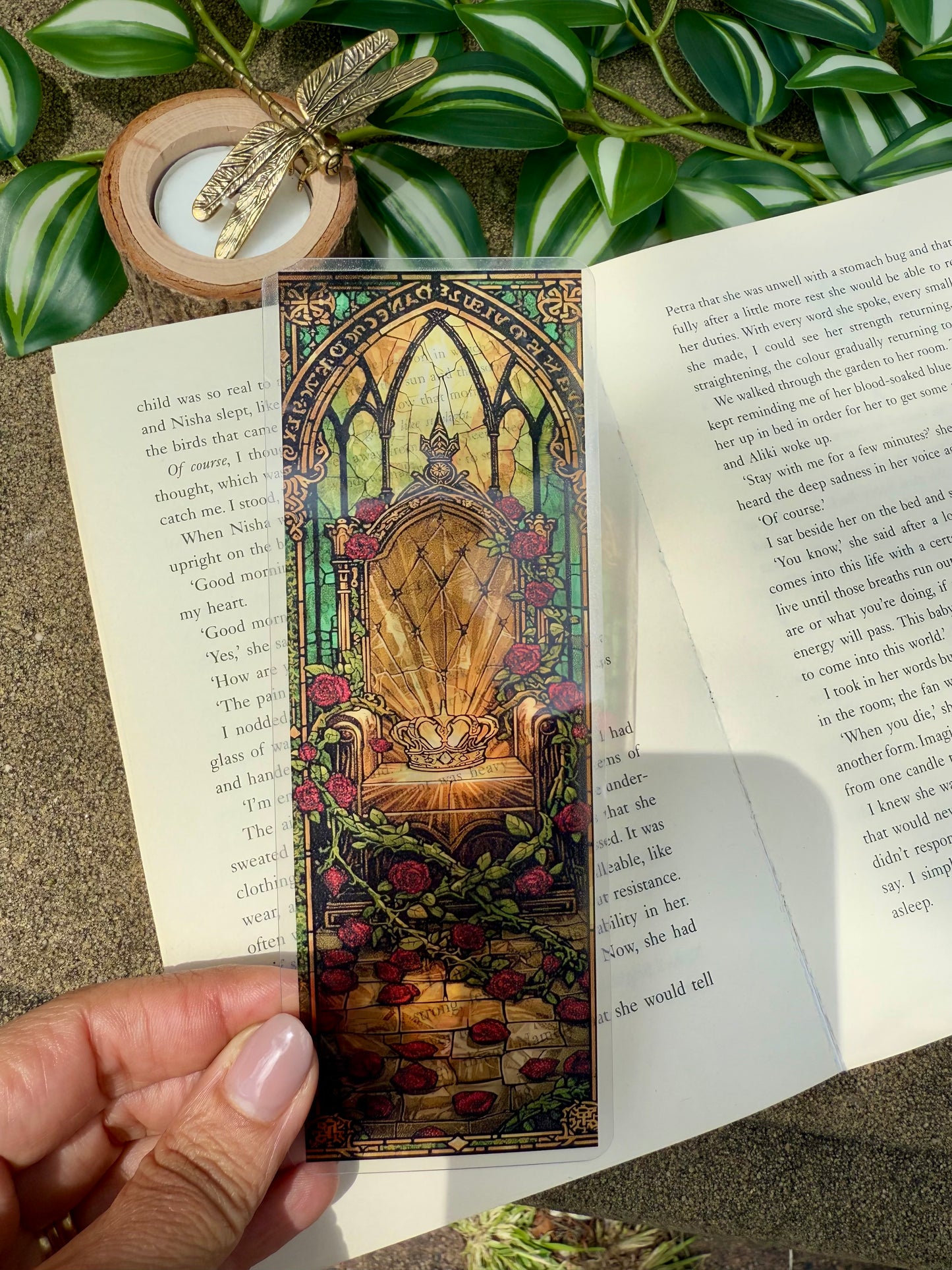 Stained Glass Style Throne Bookmark