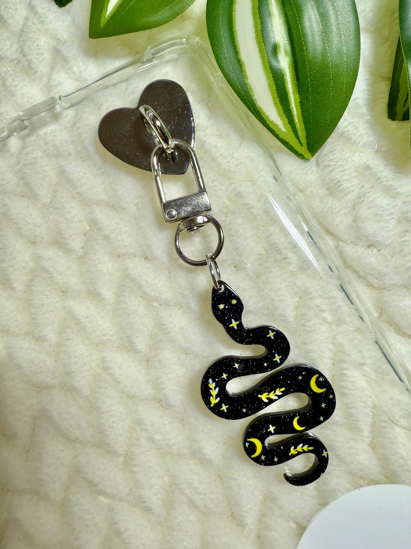 Kindle / E-Reader Charm Clip On - Celestial Snake