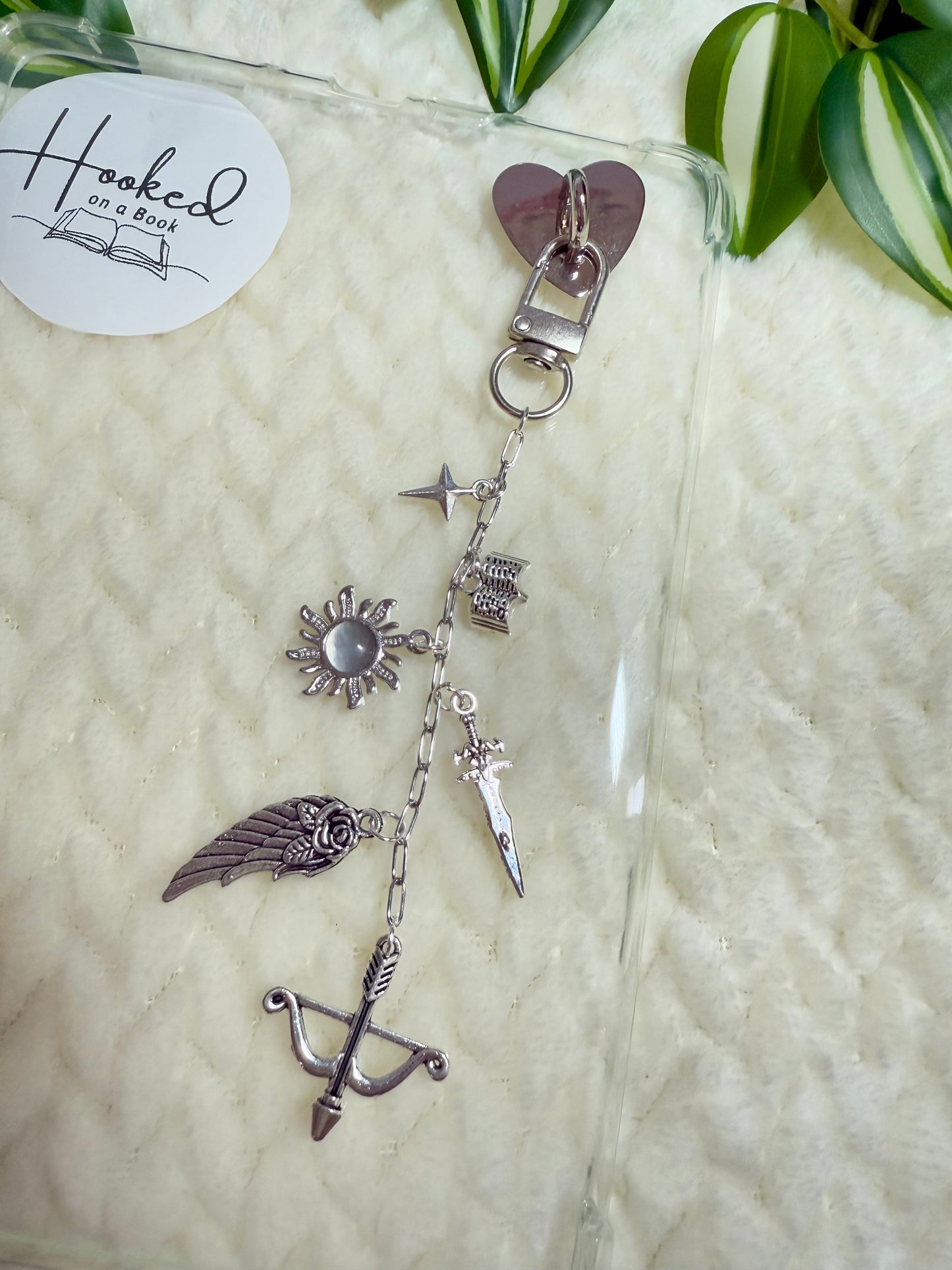 Kindle / E-Reader Charm Chain - Silver Fantasy Readers