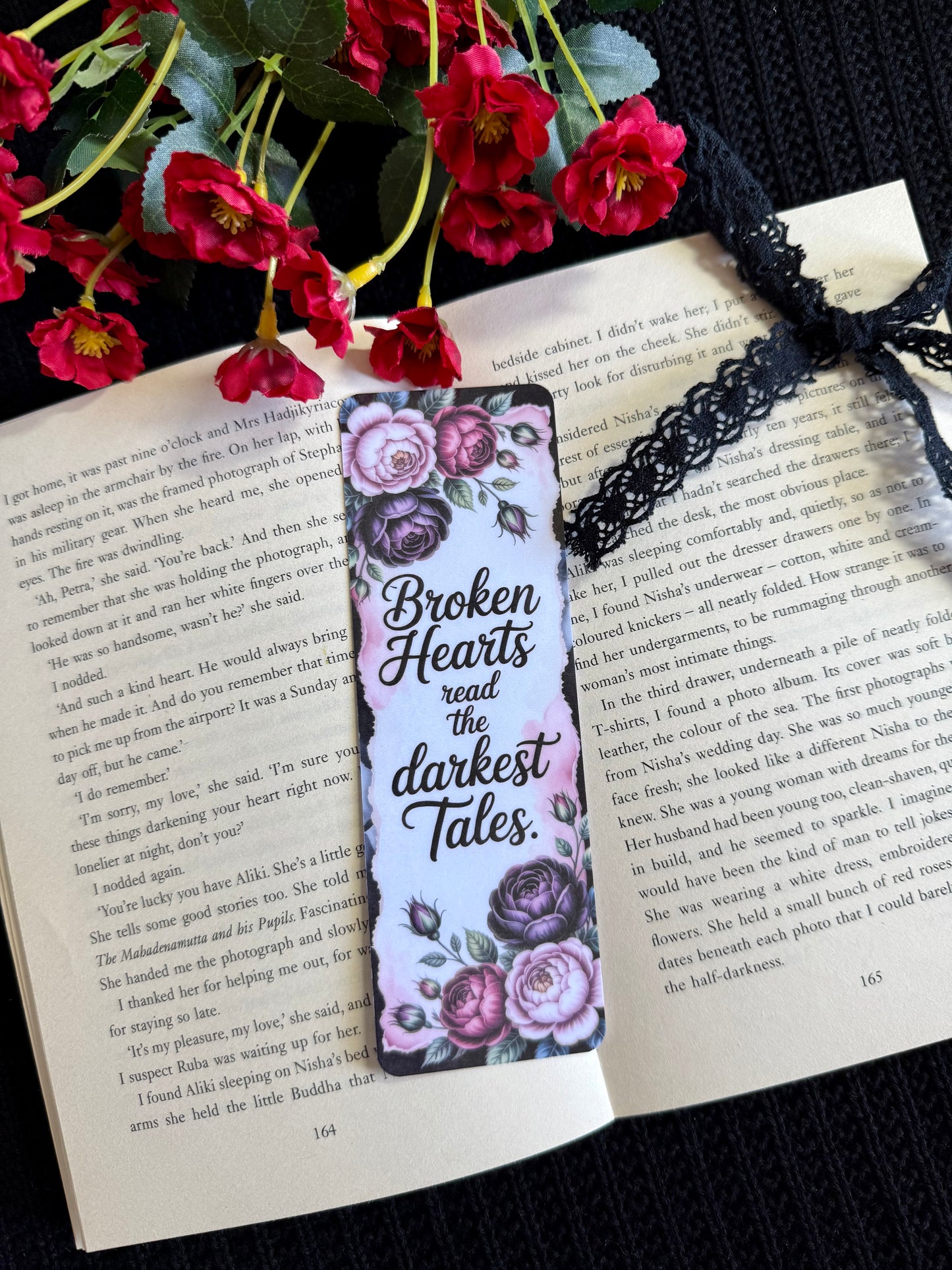Broken Hearts Read the Darkest Tales Bookmark