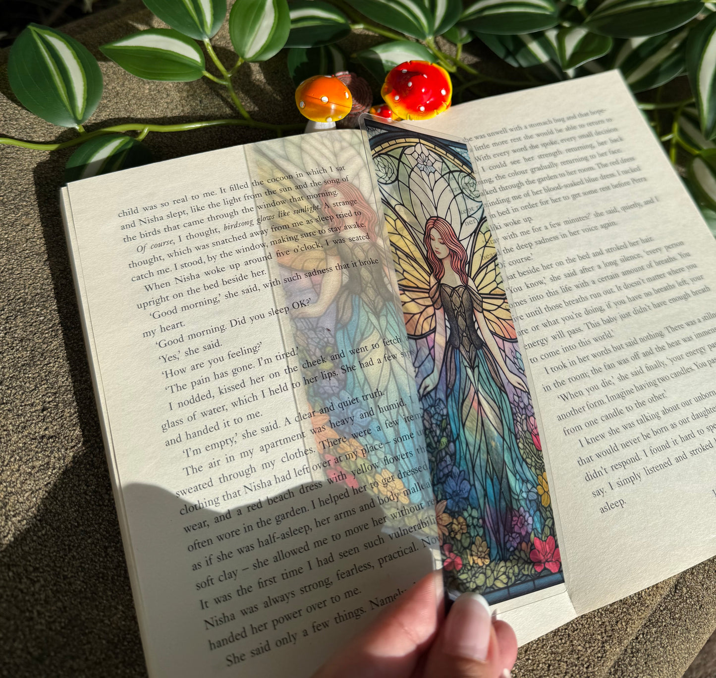 Stained Glass Style Fairy Bookmark