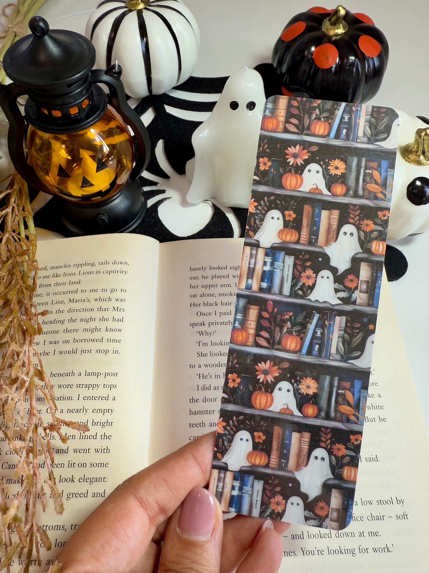 Ghost Bookshelf Bookmark