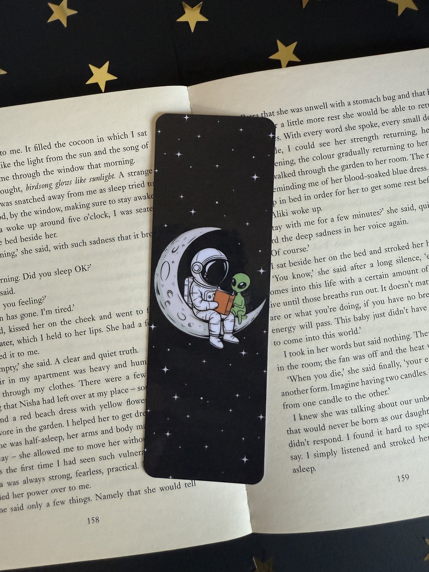 Astronaut and Alien Reading Bookmark