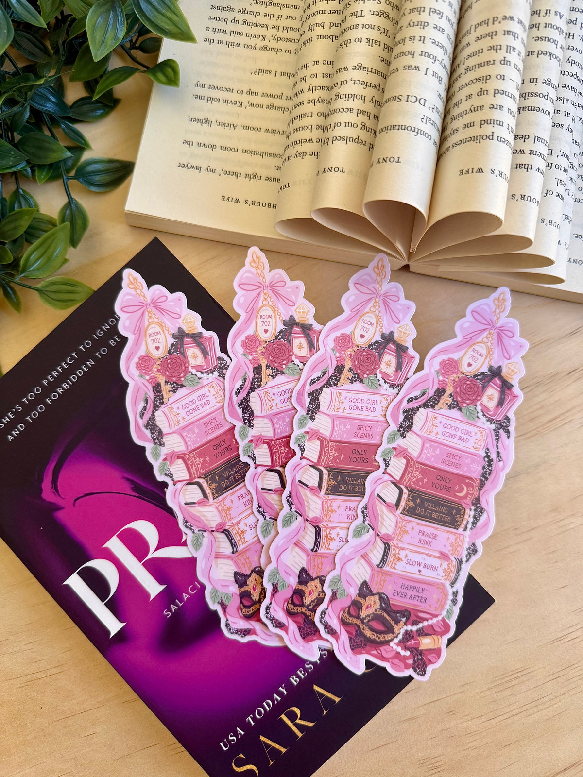 Smutty Bookstack Die Cut Bookmark