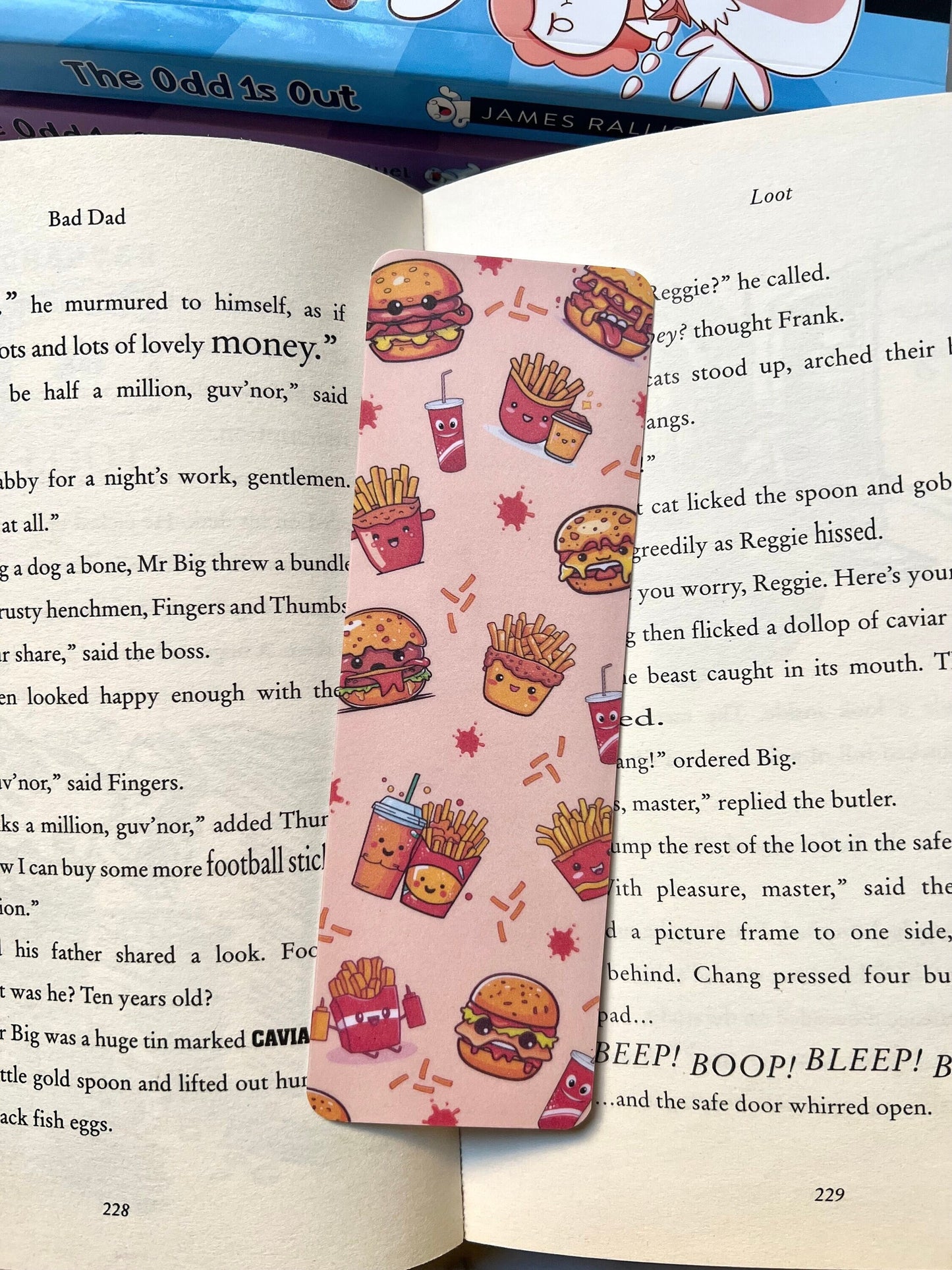 Burger and Fries Bookmark