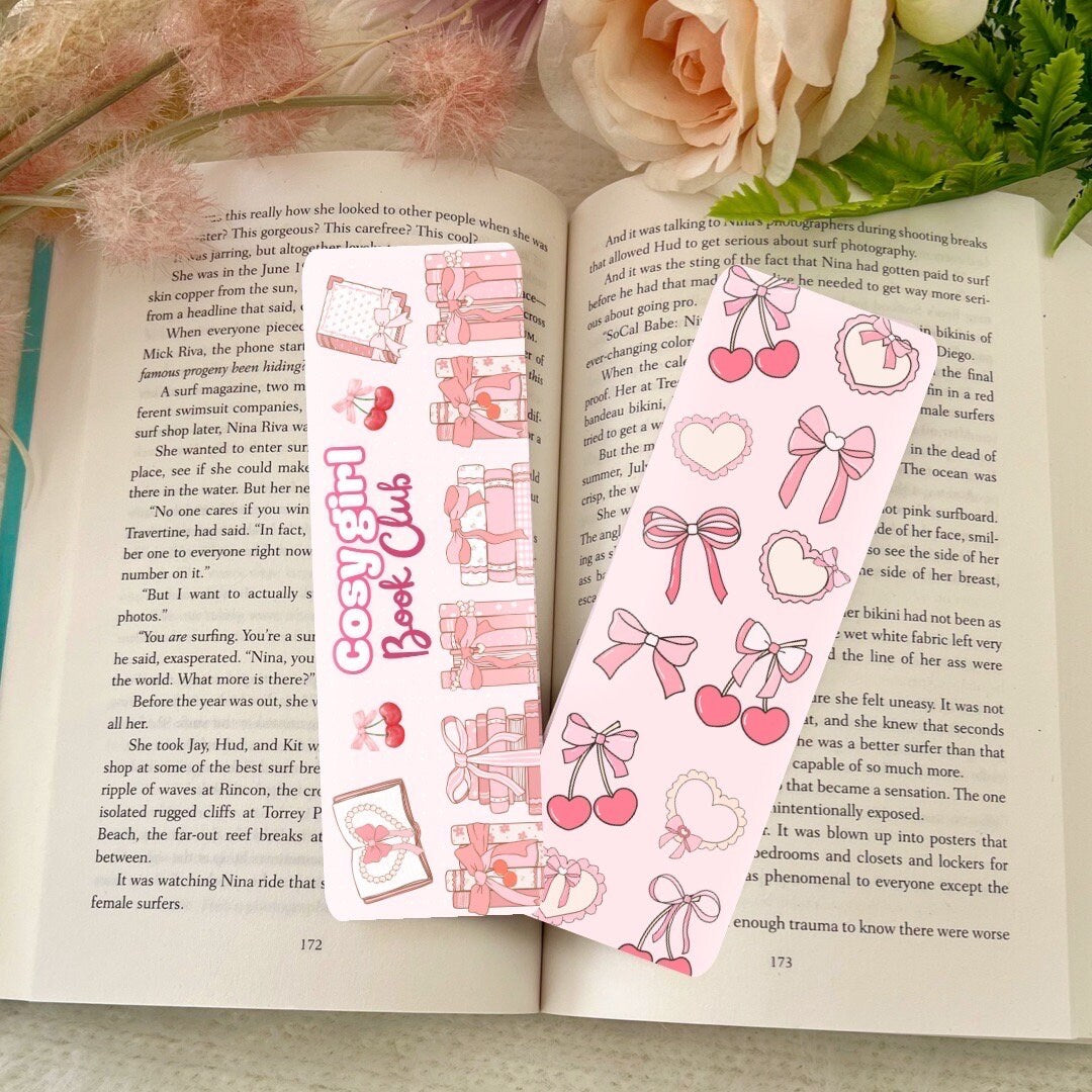 Coquette Cosy Girl book club Bookmark