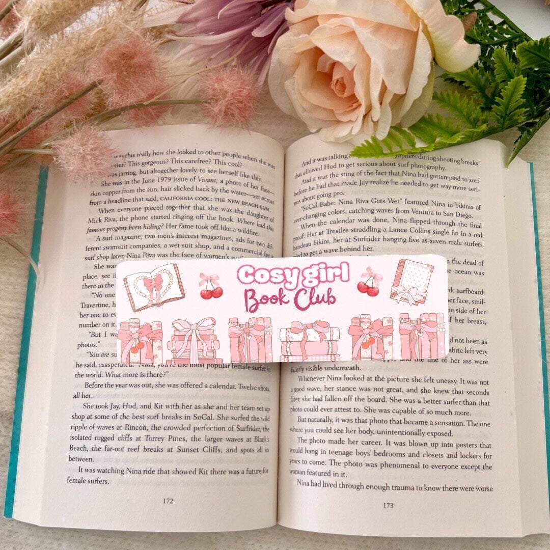 Coquette Cosy Girl book club Bookmark