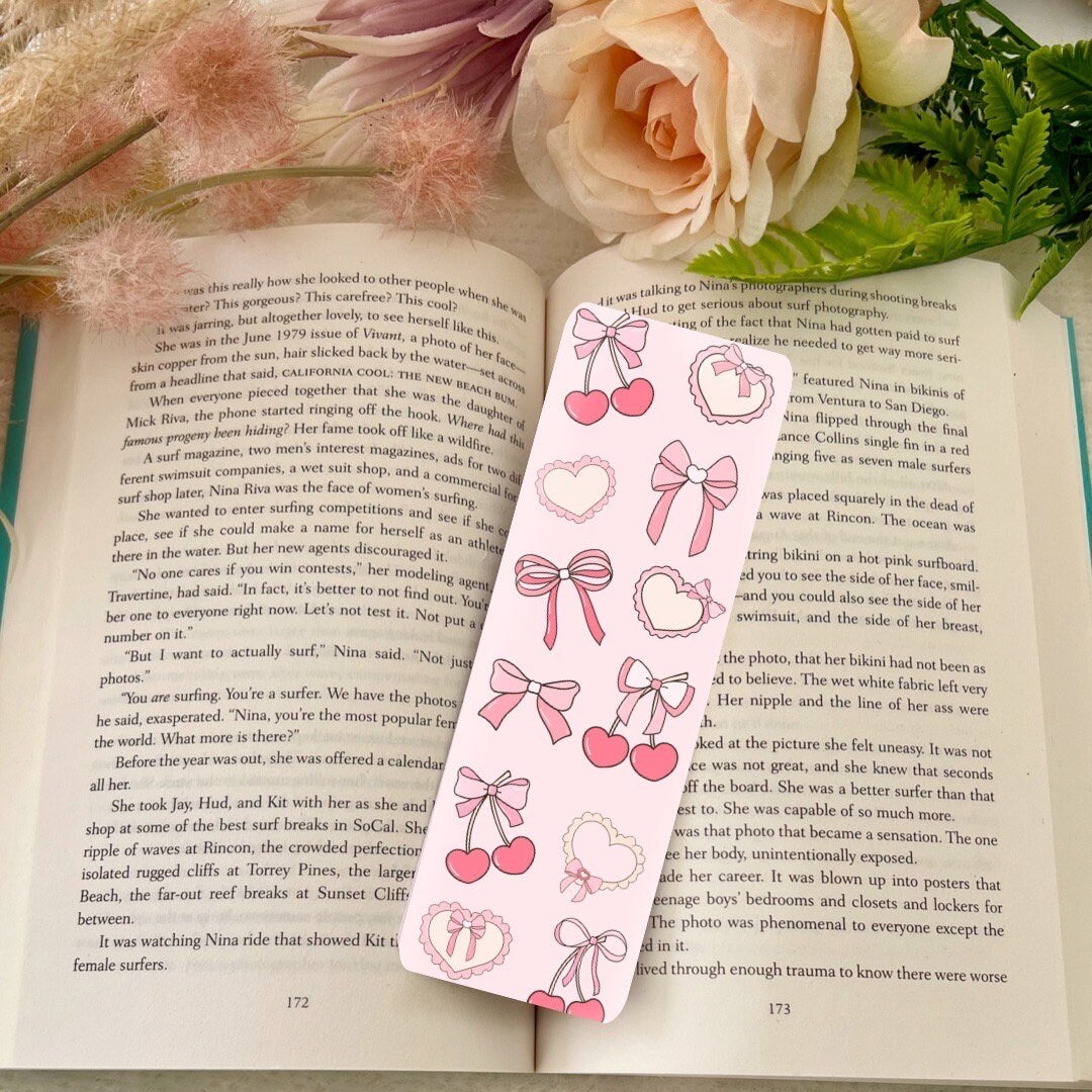 Coquette Cosy Girl book club Bookmark