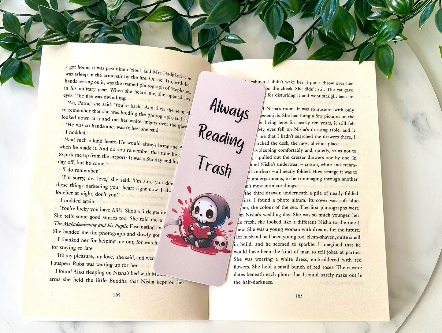Cute Reading Grim Reaper Bookmarks