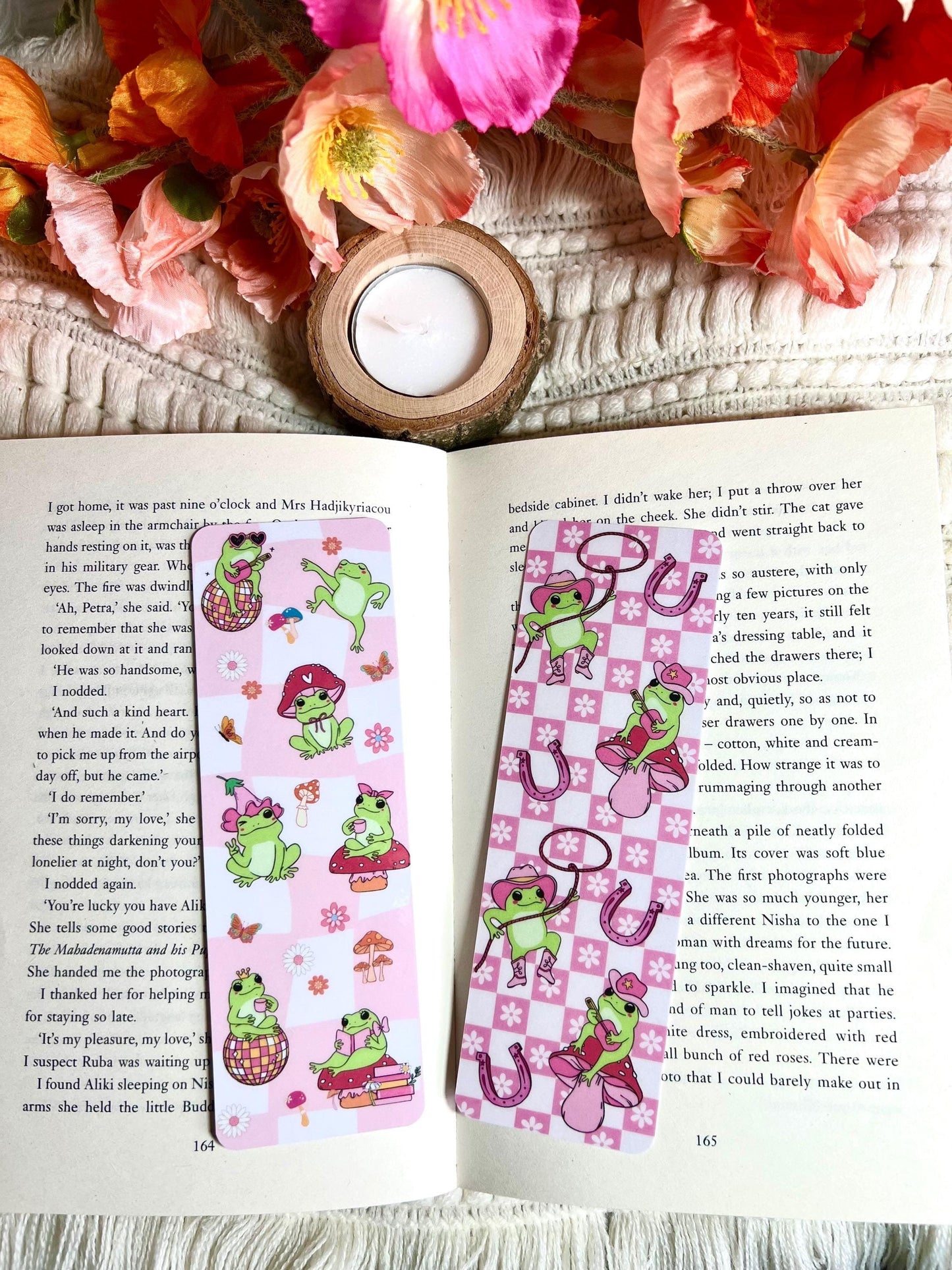 Retro Cowboy and Party Frogs Bookmarks