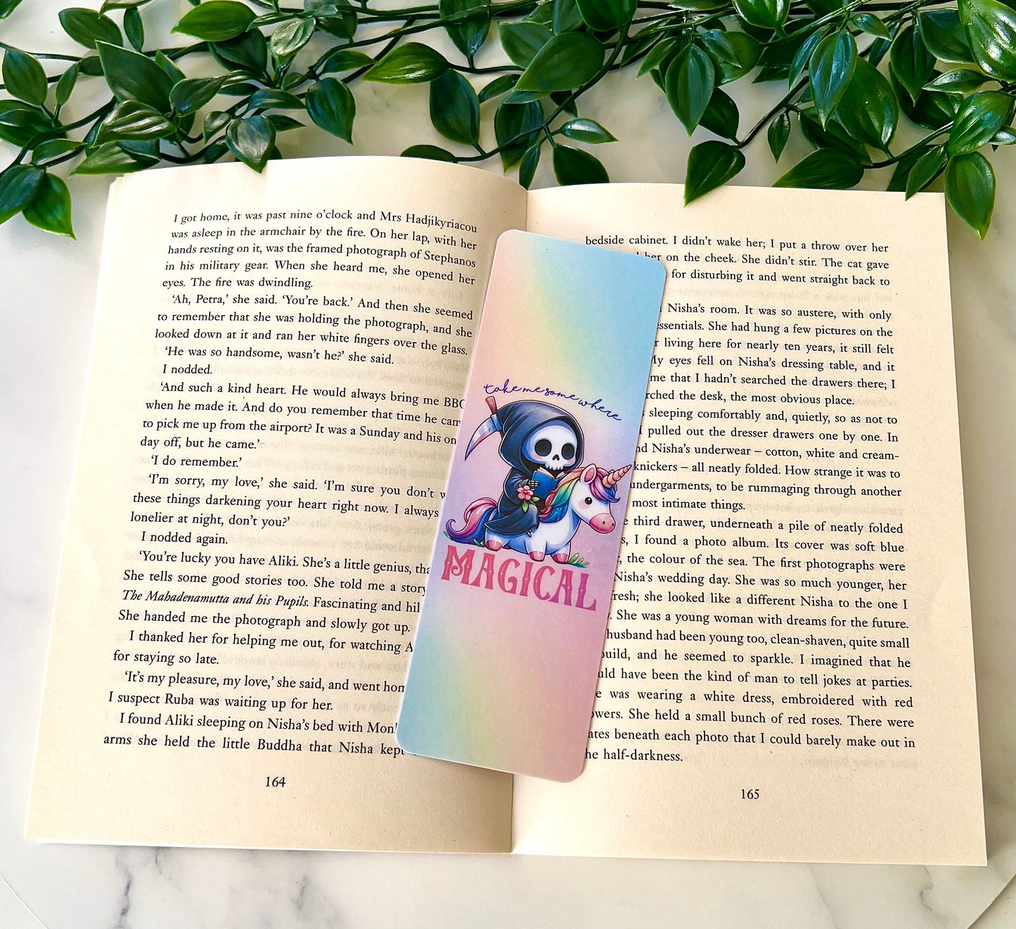 Cute Reading Grim Reaper Bookmarks