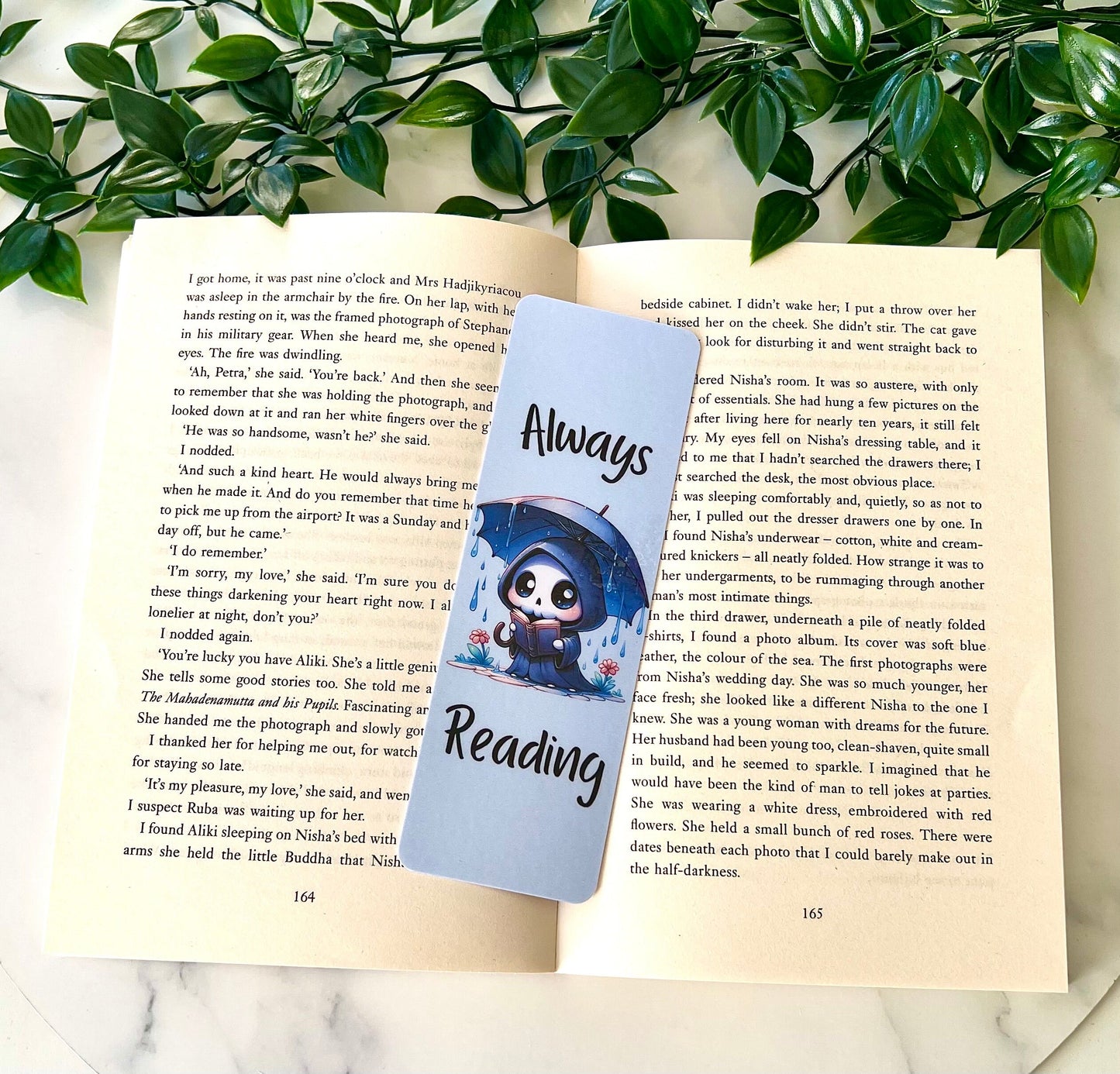 Cute Reading Grim Reaper Bookmarks
