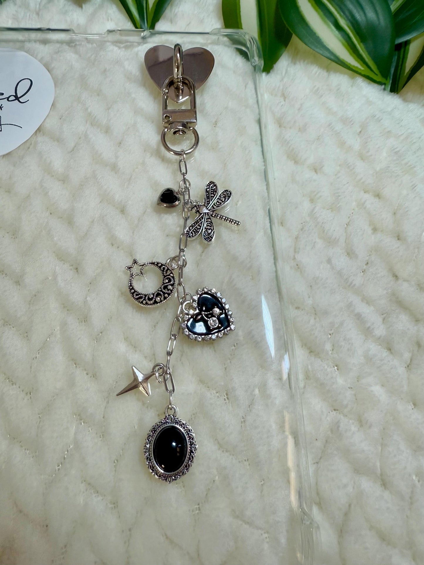 Kindle/Kobo Vintage Silver Charm Chain, E-reader Accessory