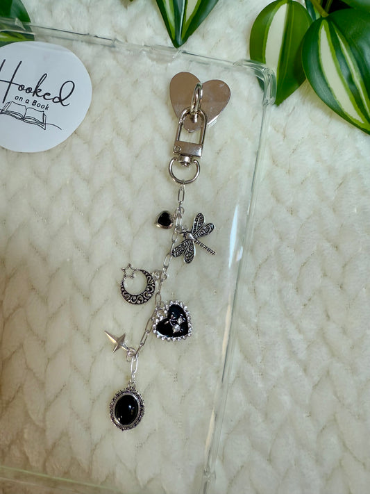Kindle / E-Reader Charm Chain - Silver Vintage Charm