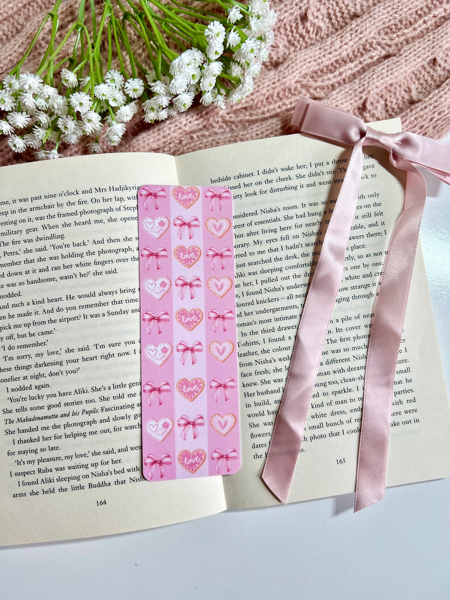 Coquette Valentines Bookmark