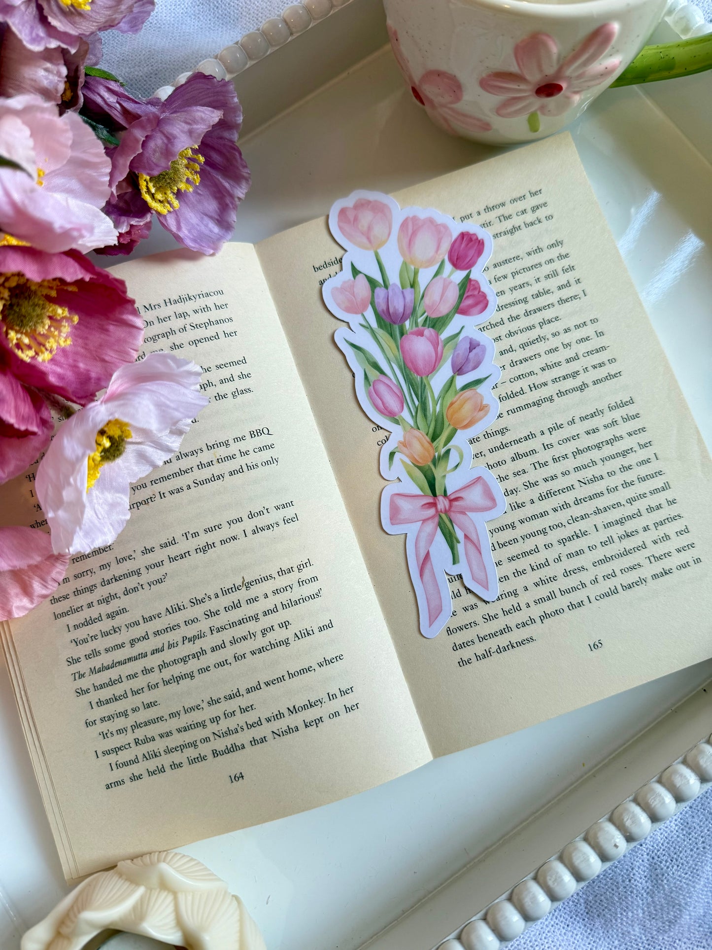 Tulip Bouquet Die Cut Bookmark