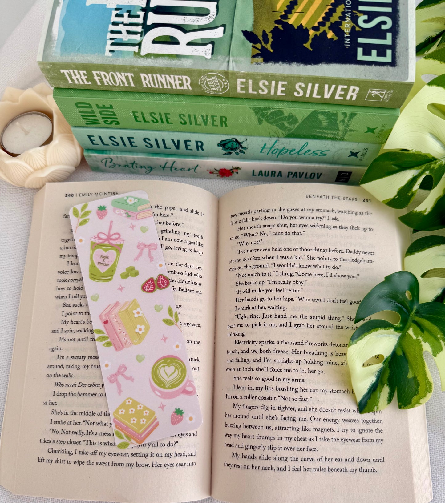 Matcha and Books Bookmark