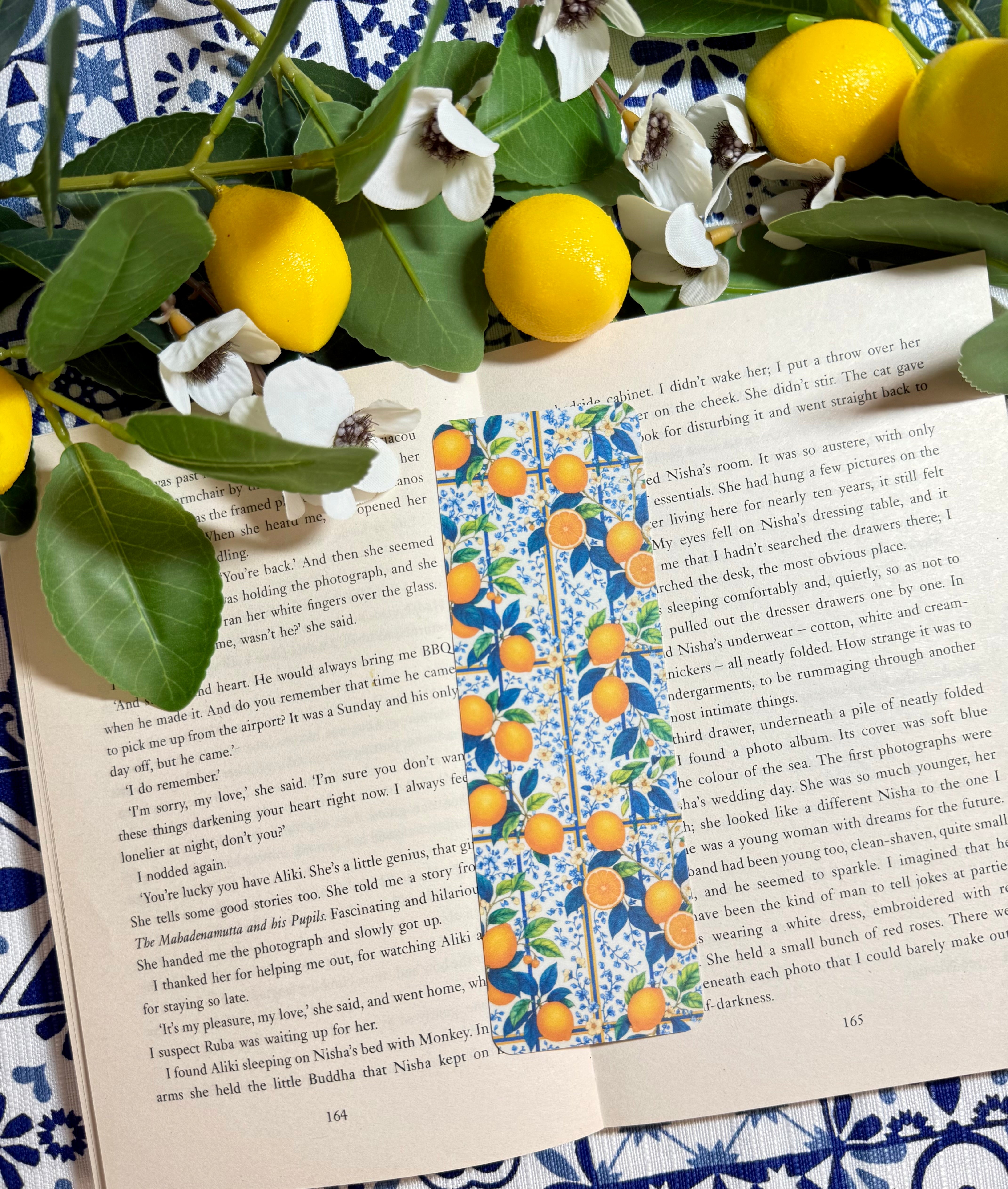 Lemon Bookmark Lemon Tiles Bookmark – Hooked on a Book