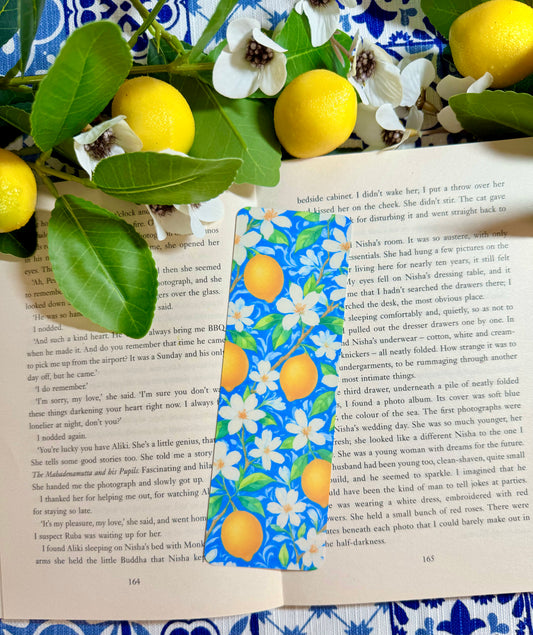Lemon Floral Bookmark