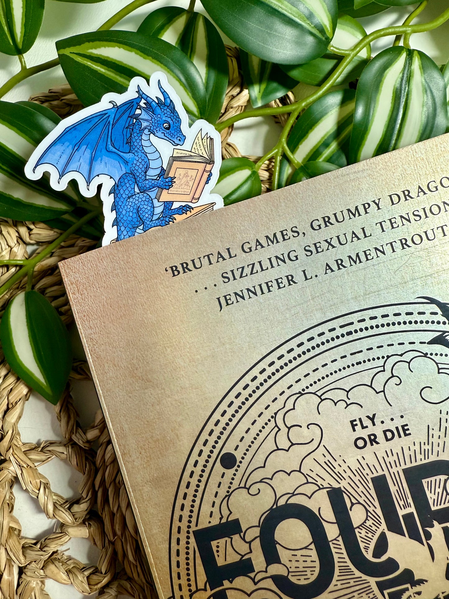 Dragon Bookstack Die Cut Bookmark