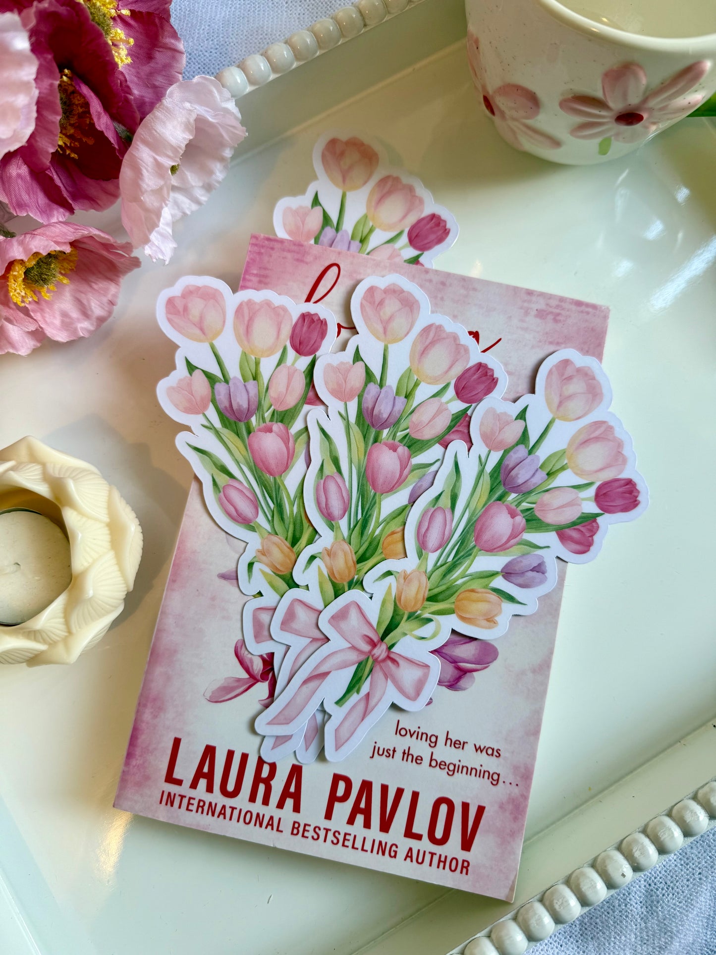 Tulip Bouquet Die Cut Bookmark