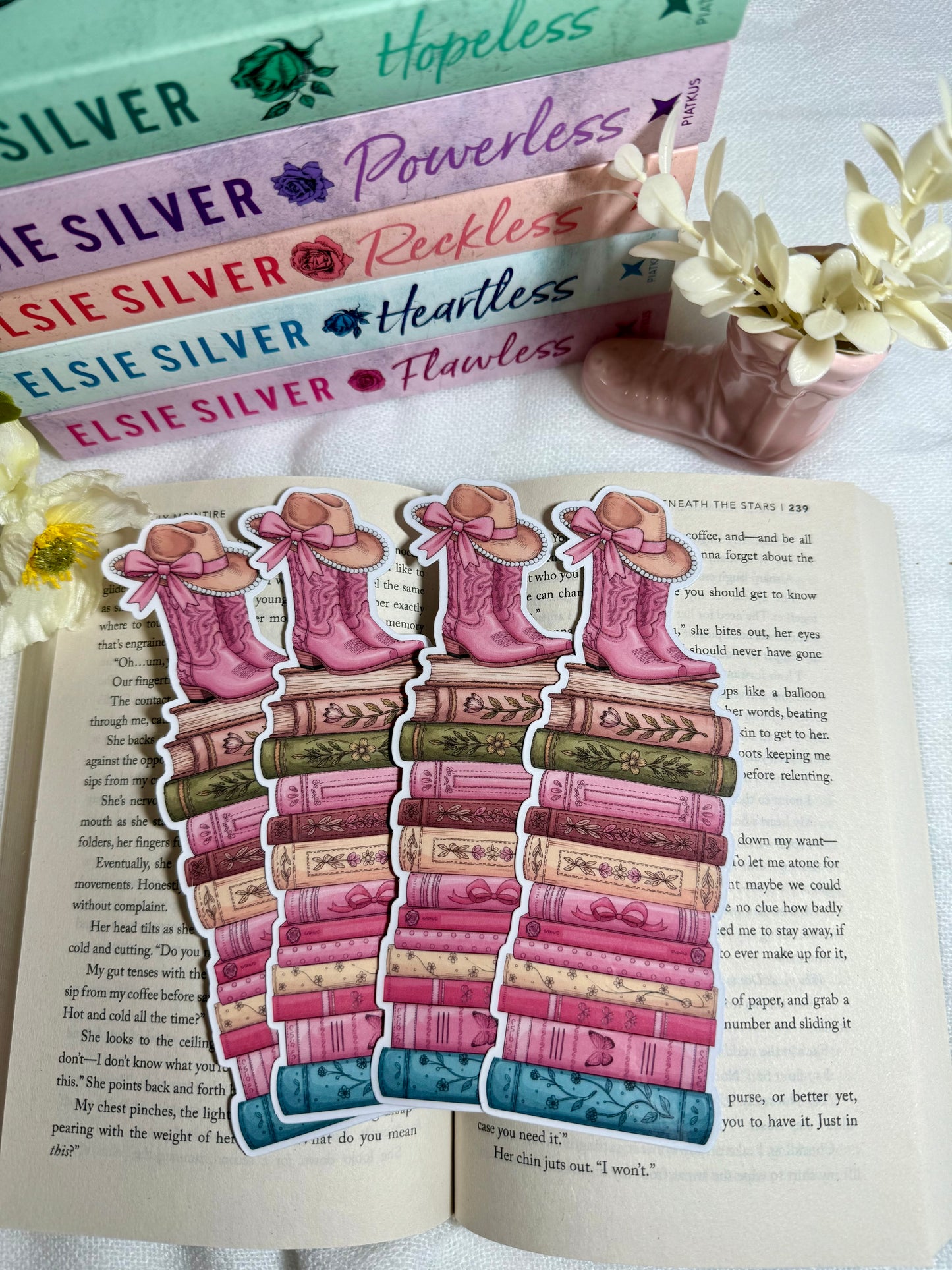 Cowboy Bookstack Die Cut Bookmark