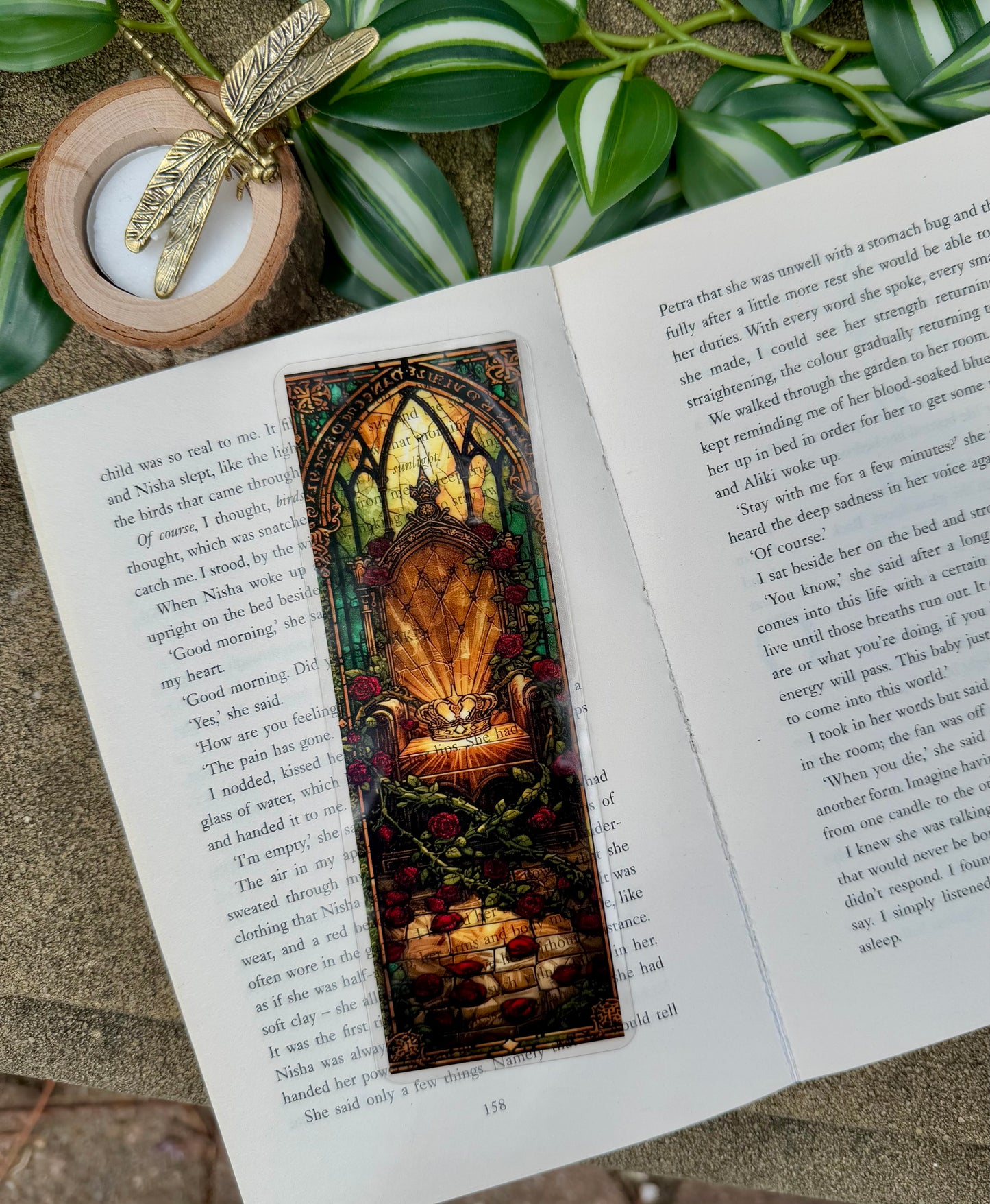 Stained Glass Style Throne Bookmark