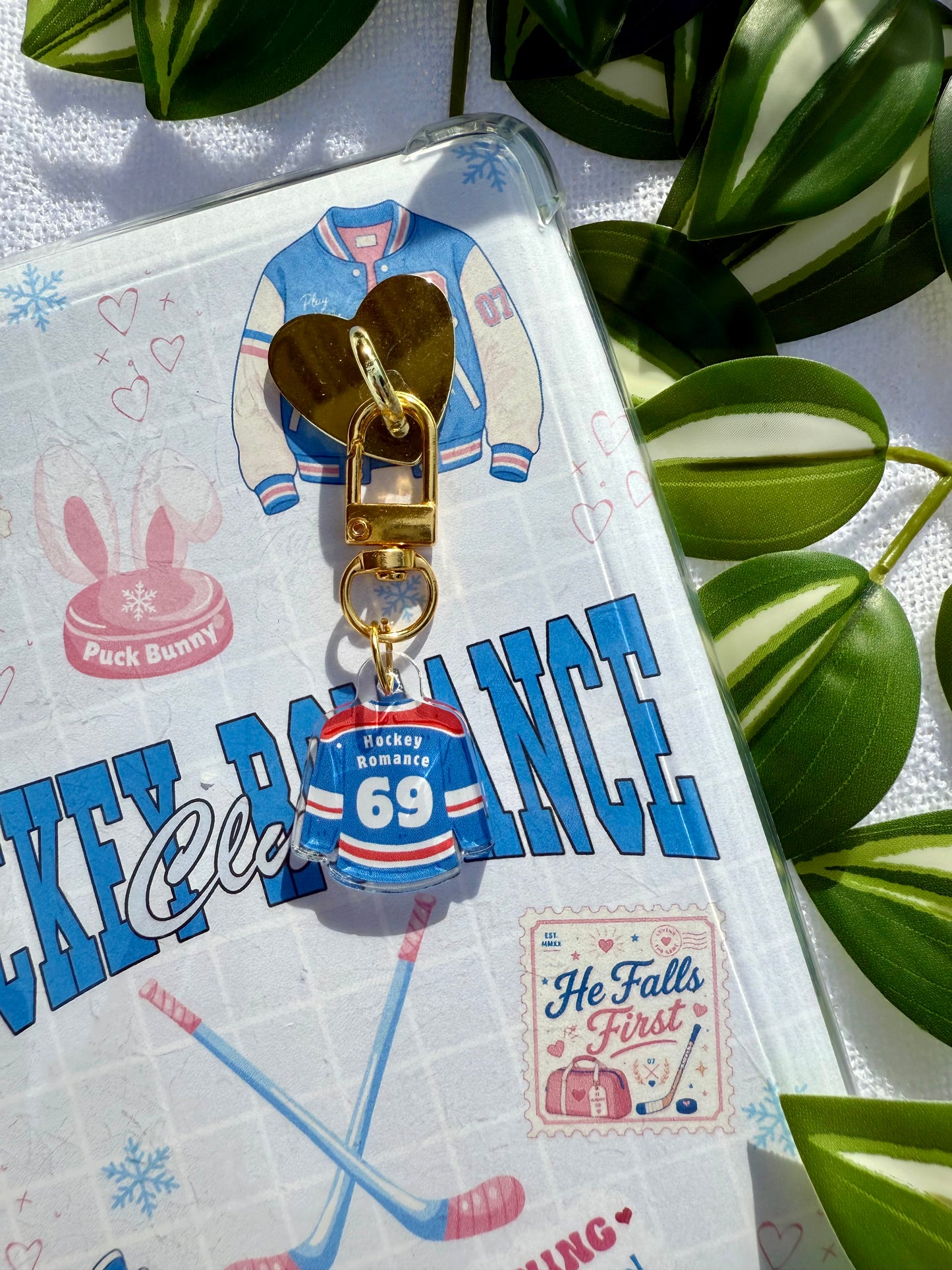 Kindle / E-Reader Charm Clip On - Hockey Romance Jersey
